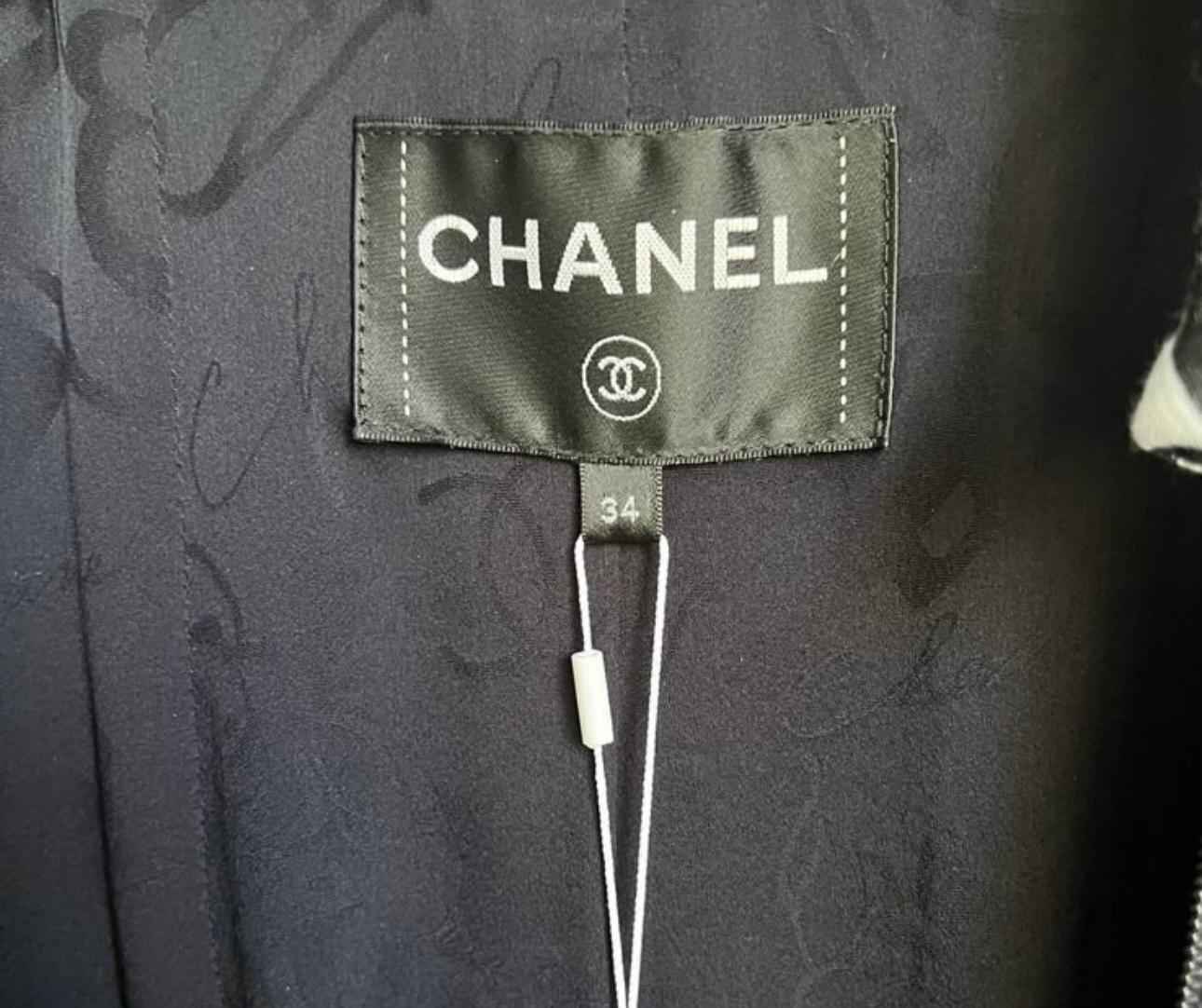 Chanel Neue maritime Tweed-Jacke mit CC-Knöpfen aus Tweed im Angebot 1