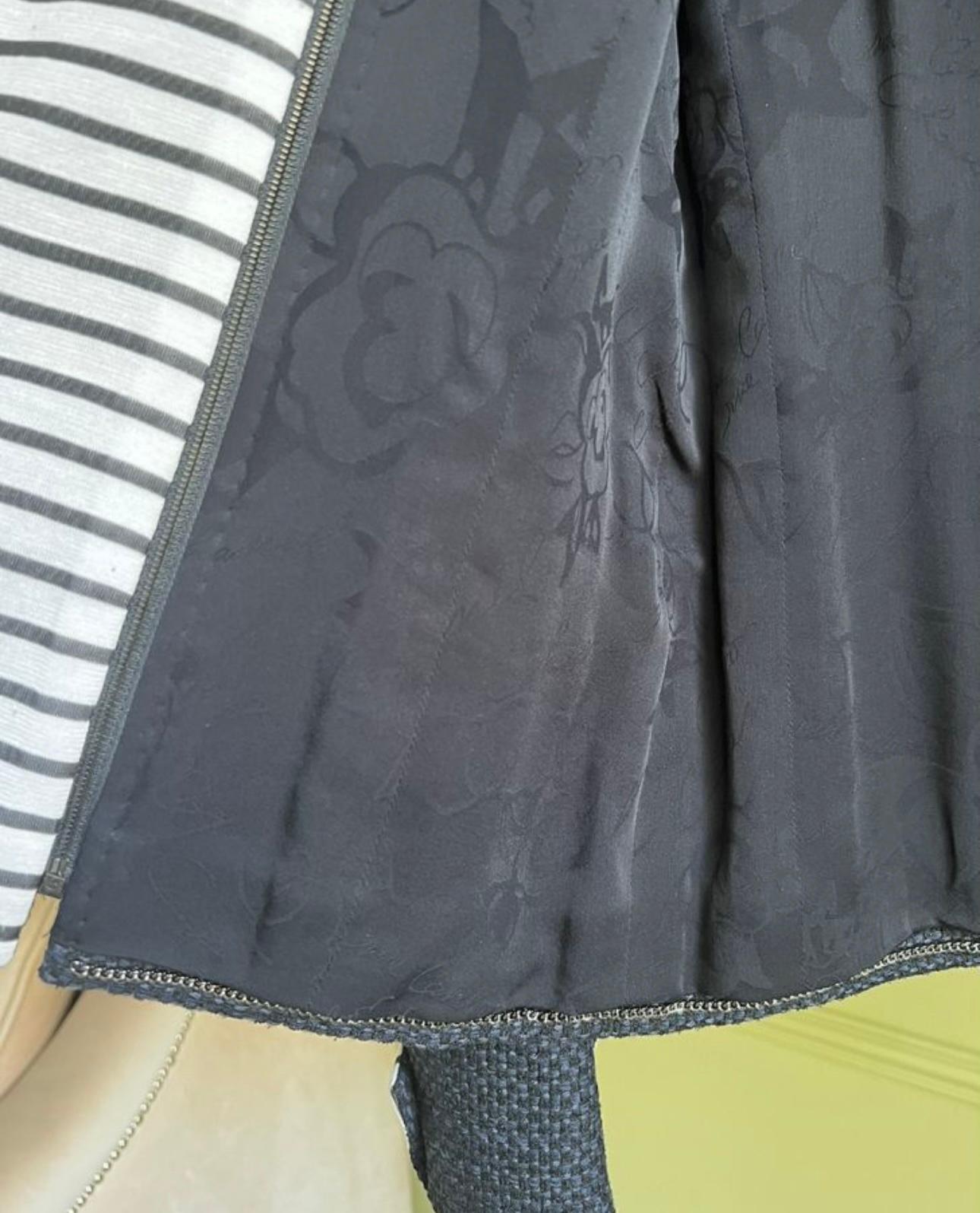 Chanel Neue maritime Tweed-Jacke mit CC-Knöpfen aus Tweed im Angebot 2