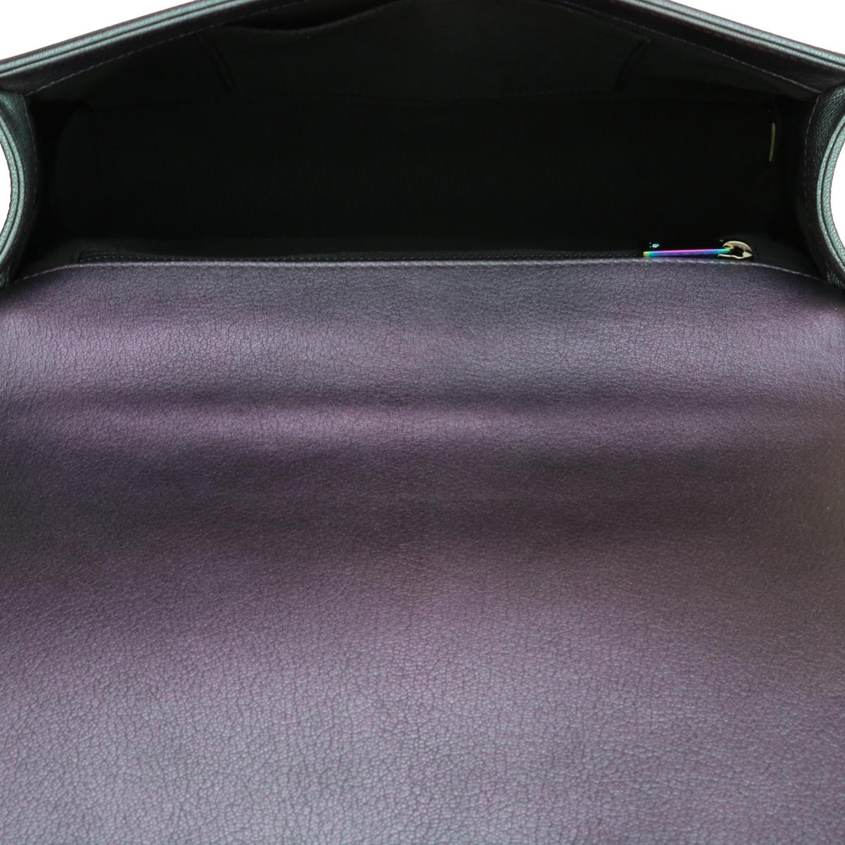 CHANEL New Medium Boy Bag Iridescent Purple Goatskin with Rainbow Hardware 2016 7