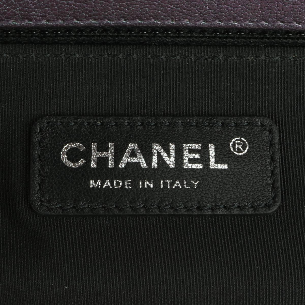 Chanel Medium Boy Iridescent Purple Goatskin with Rainbow Hardware, 2016 1
