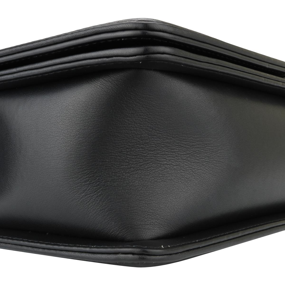 CHANEL New Medium Chevron Boy Bag Black Calfskin with Ruthenium Hardware 2014 3