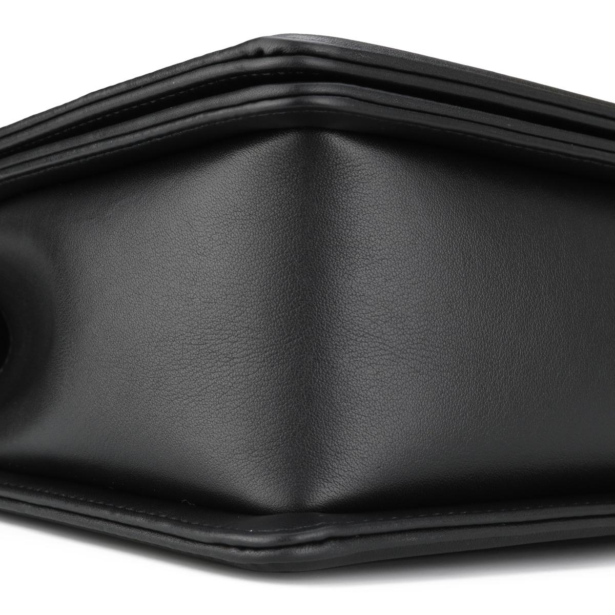 CHANEL New Medium Cordoba Boy Bag Charcoal Black Calfskin Ruthenium Hardware 14A 4