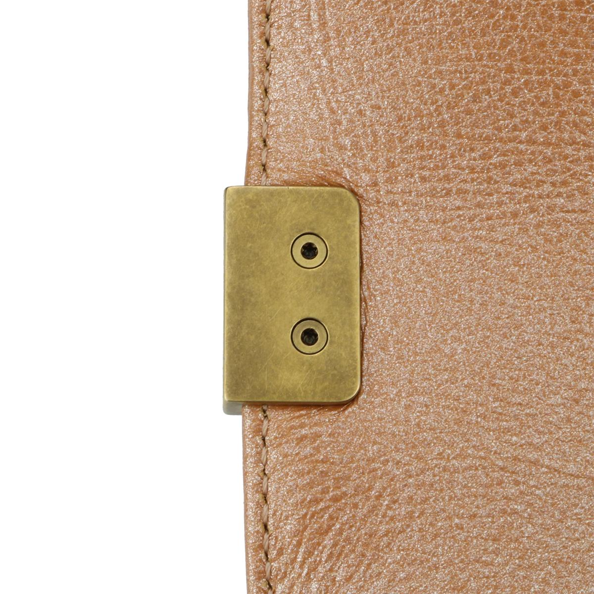 CHANEL New Medium Quilted Boy Bag Iridescent Rose Gold Calfskin with GHW 2015 6