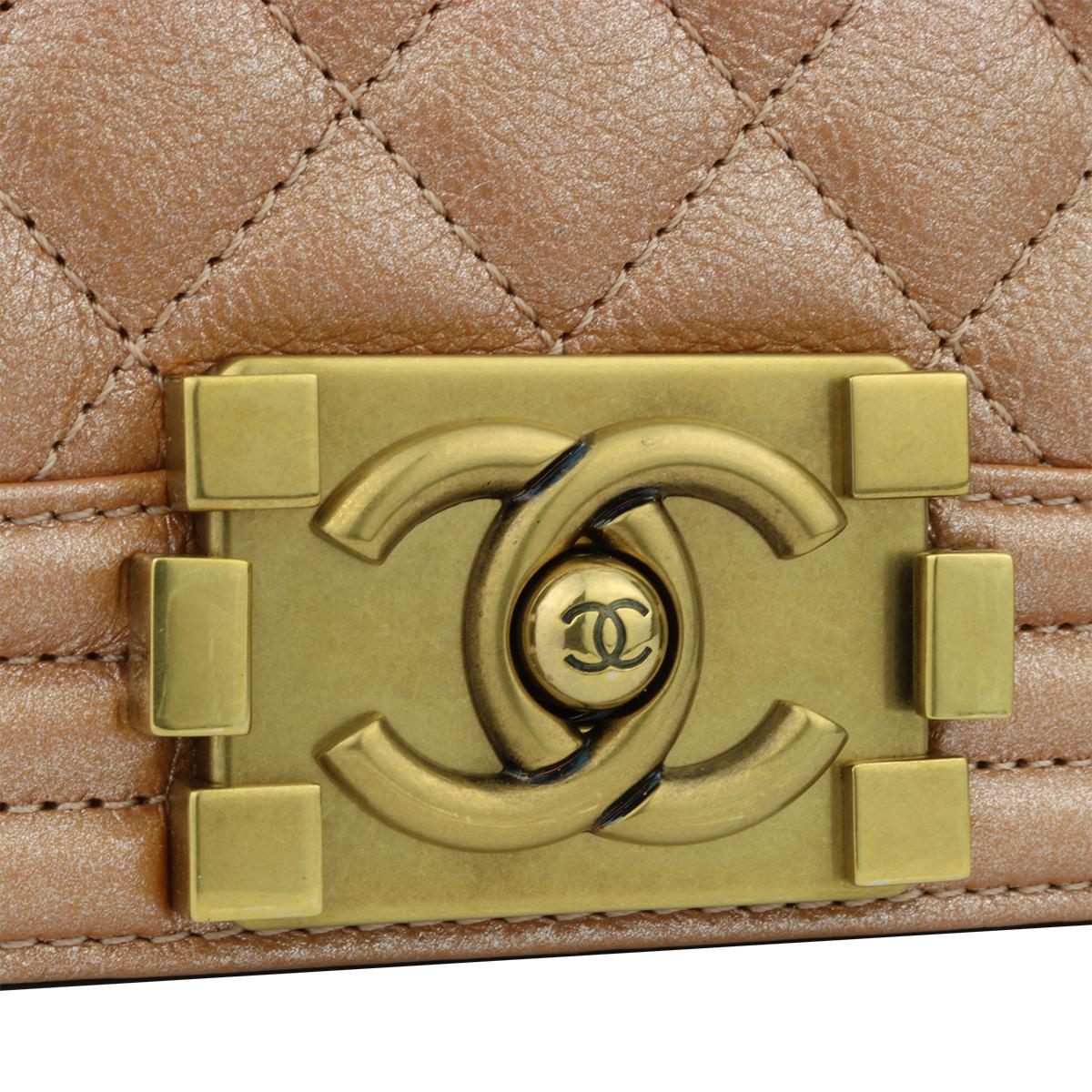 rose gold chanel bag