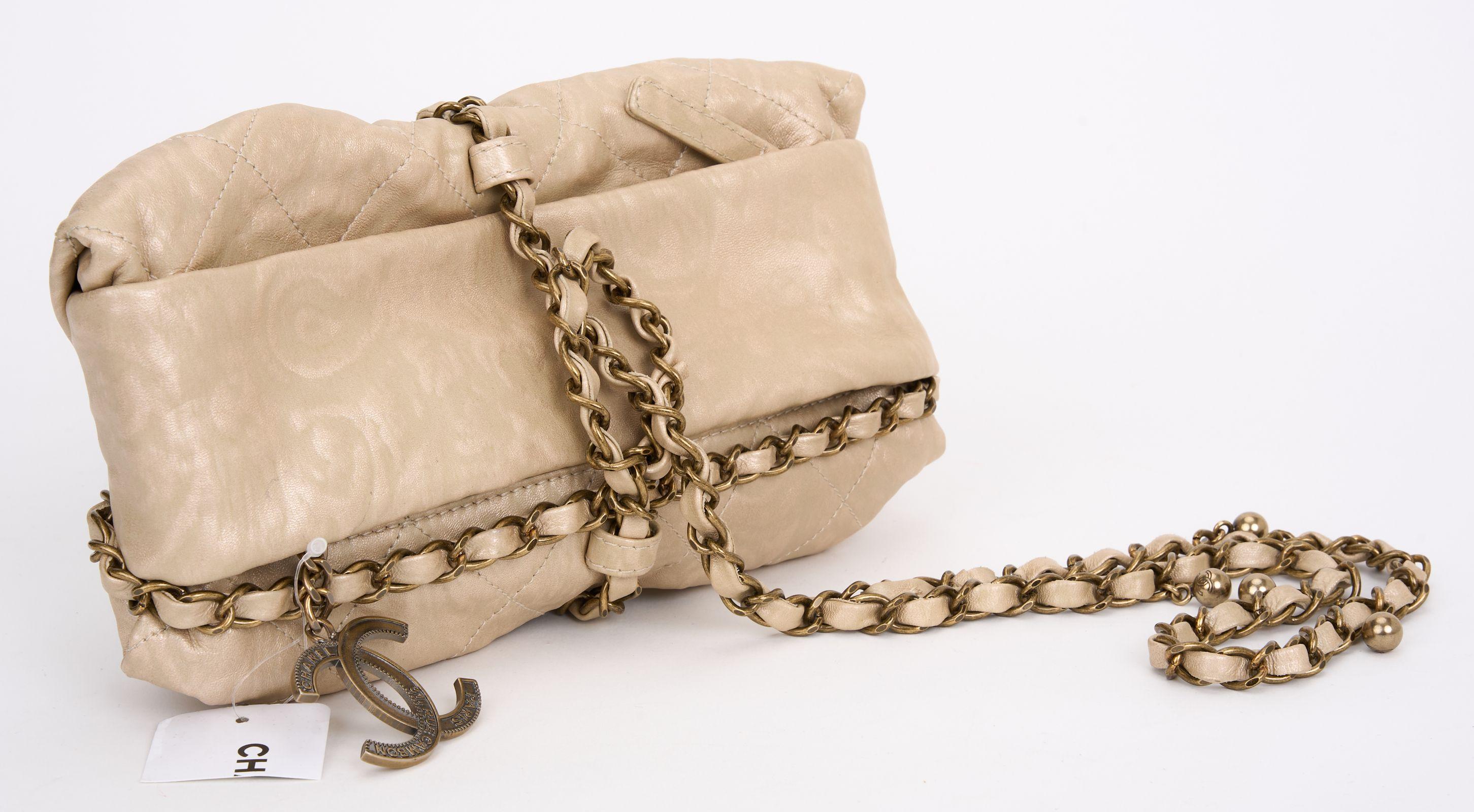 Beige Chanel New Midnight Swim Baluchon Clutch For Sale