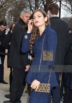 CHANEL New Minimalistic Navy Tweed Jacket with CC Giant Buttons 36 FR