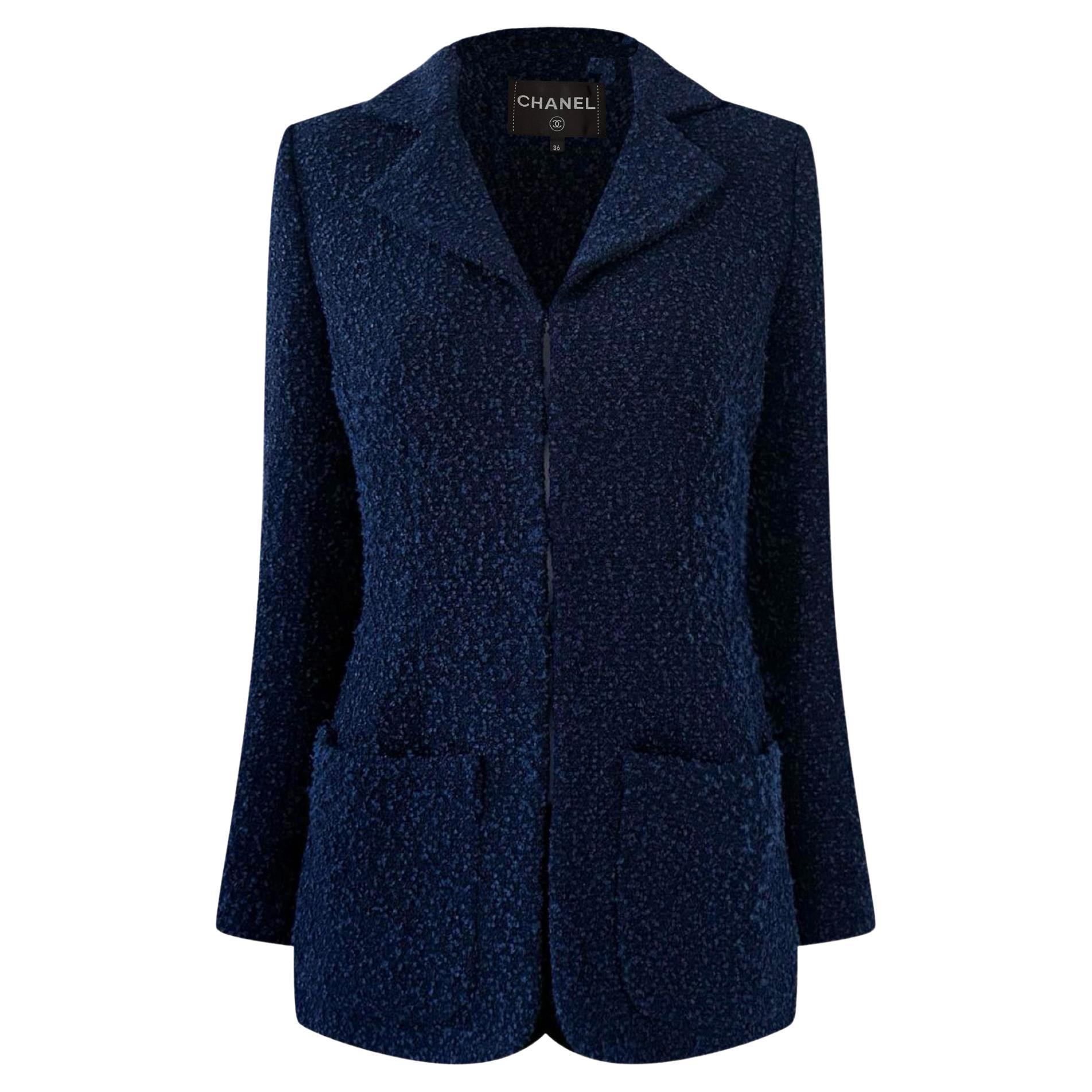 Chanel Nueva Chaqueta de tweed Lesage minimalista 36 FR