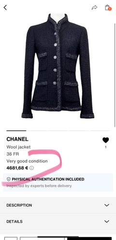 Chanel New Most  Iconic CC Coin Buttons Black Tweed Jacket