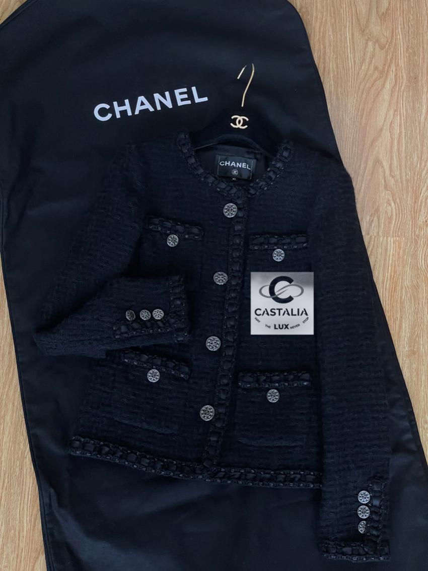 Chanel New Most Iconic Paris / ROME Black Tweed Jacket 2