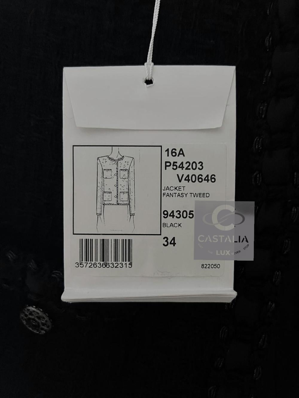 Chanel New Most Iconic Paris / ROME Black Tweed Jacket 4