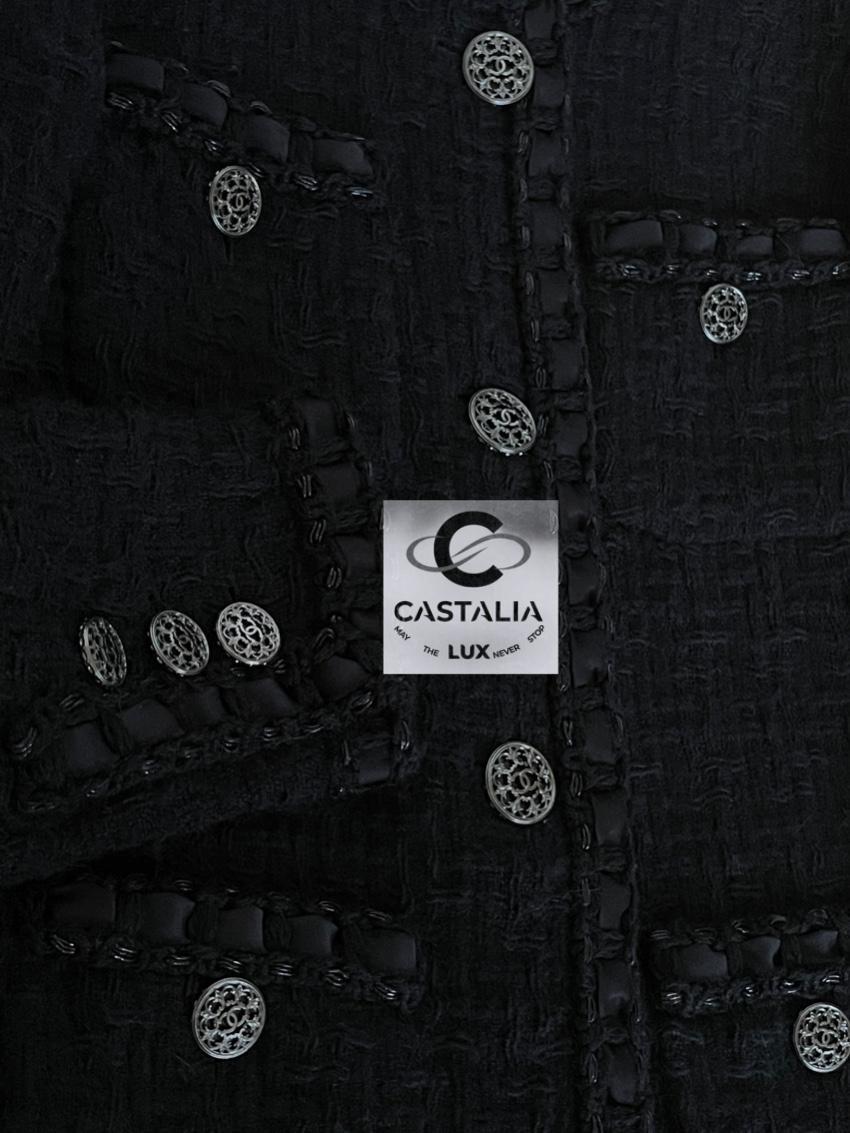 Chanel New Most Iconic Paris / ROME Black Tweed Jacket 5