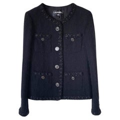 Chanel New Most Iconic Paris / ROME Black Tweed Jacket (Veste en tweed noir)