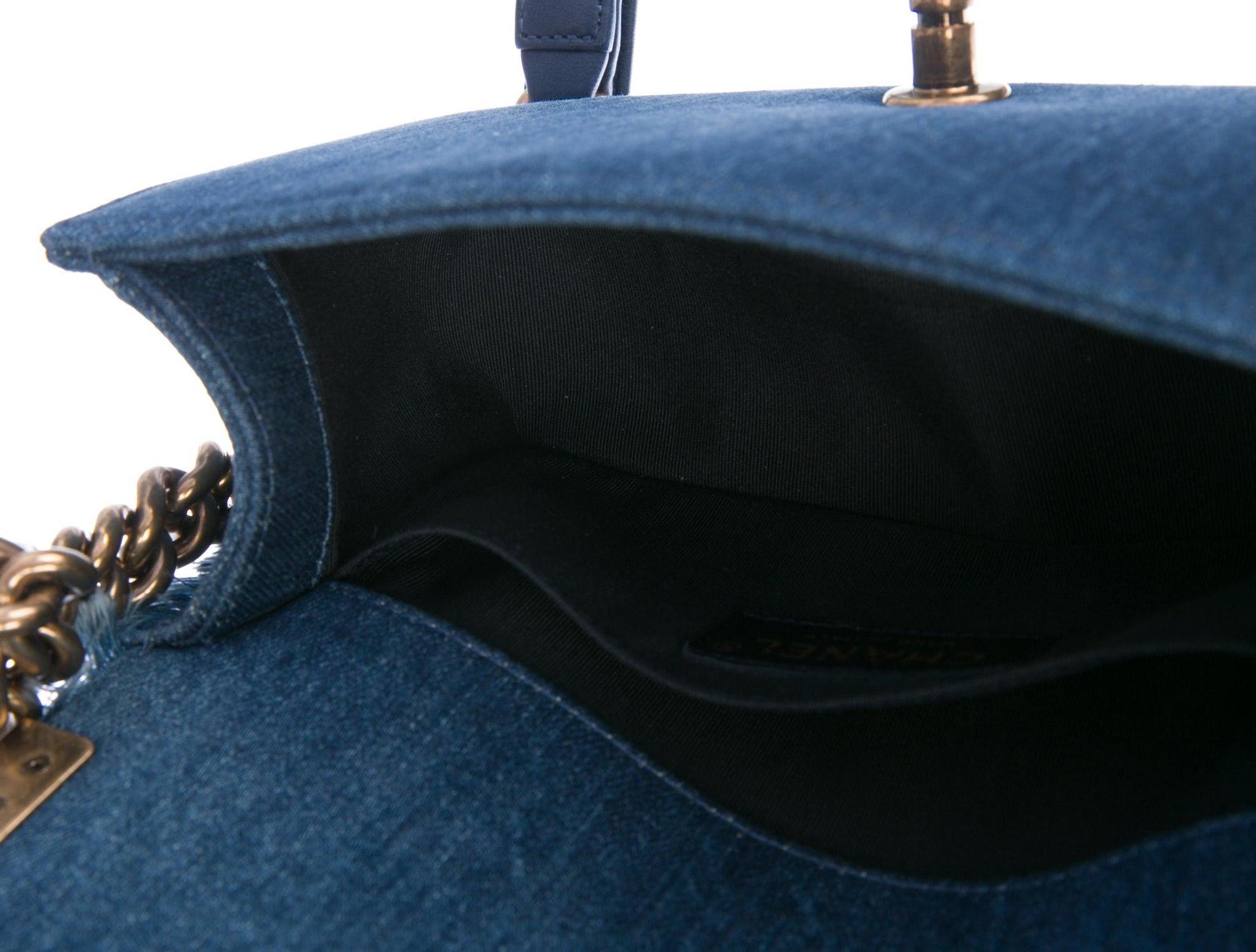 Women's Chanel NEW Multi Color Blue Jean Gold Small Evening Shoulder Flap Bag 