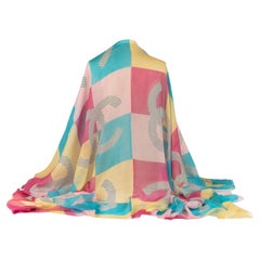 Chanel New Multicolor Checkers Shawl