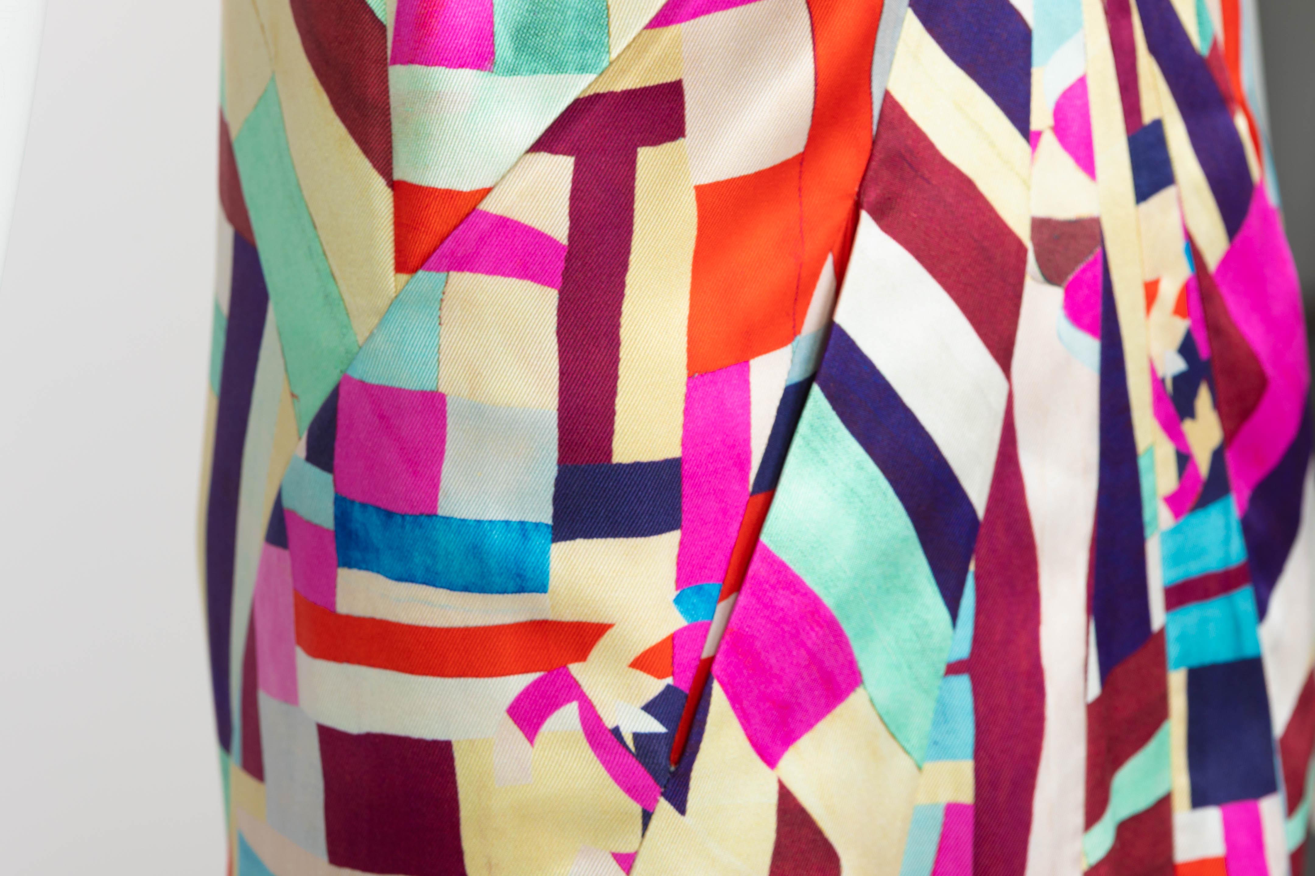 Chanel New Multicolored Print Cut Out Back Maxi Dress Cruise 2016 New with Tags For Sale 4