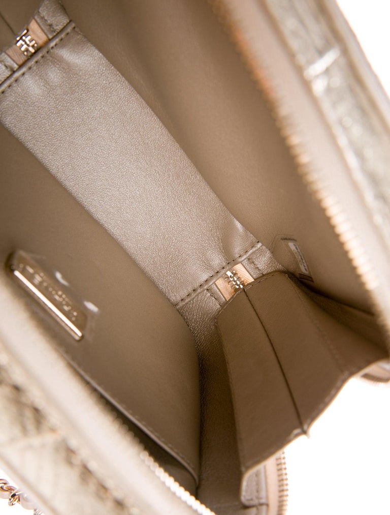 Top Handle Chanel Python Bag Chanel NEW Nude Gold Python Exotic Top Handle Satchel Shoulder Bag in ...