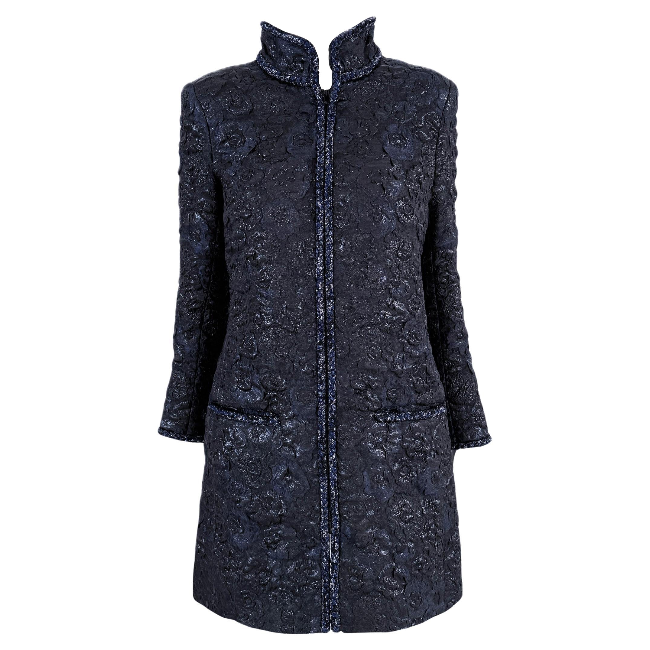 Chanel New Opulent Jacquard Jacket with Camellias 36 FR For Sale