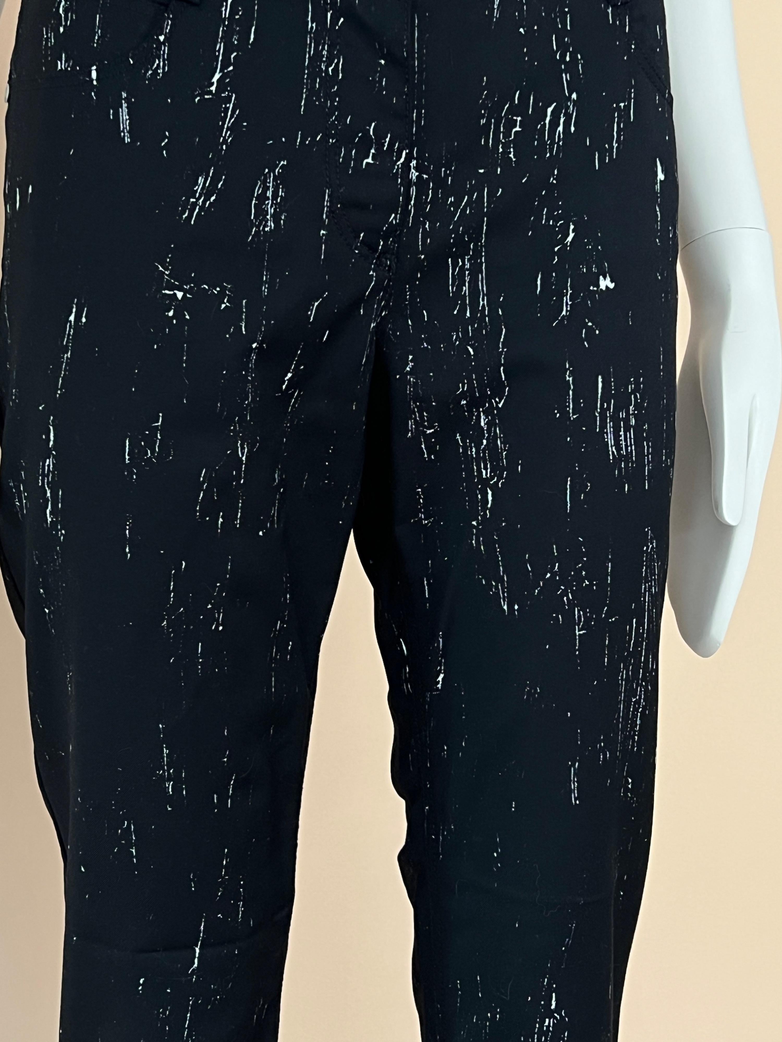 Chanel New Paint Splash Black Pants 5