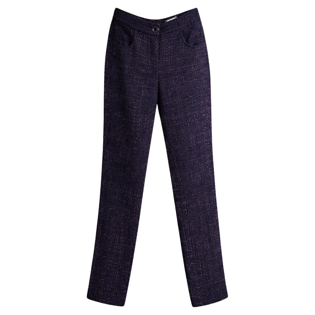 CHANEL New Paris / Bombay Runway Tweed Trousers 36 FR For Sale