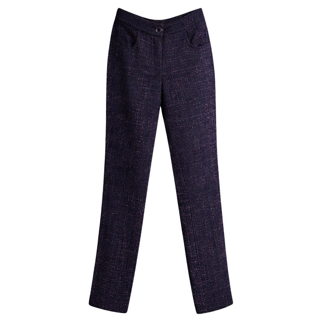 Chanel New Paris / Bombay Pantaloni in tweed 36 FR
