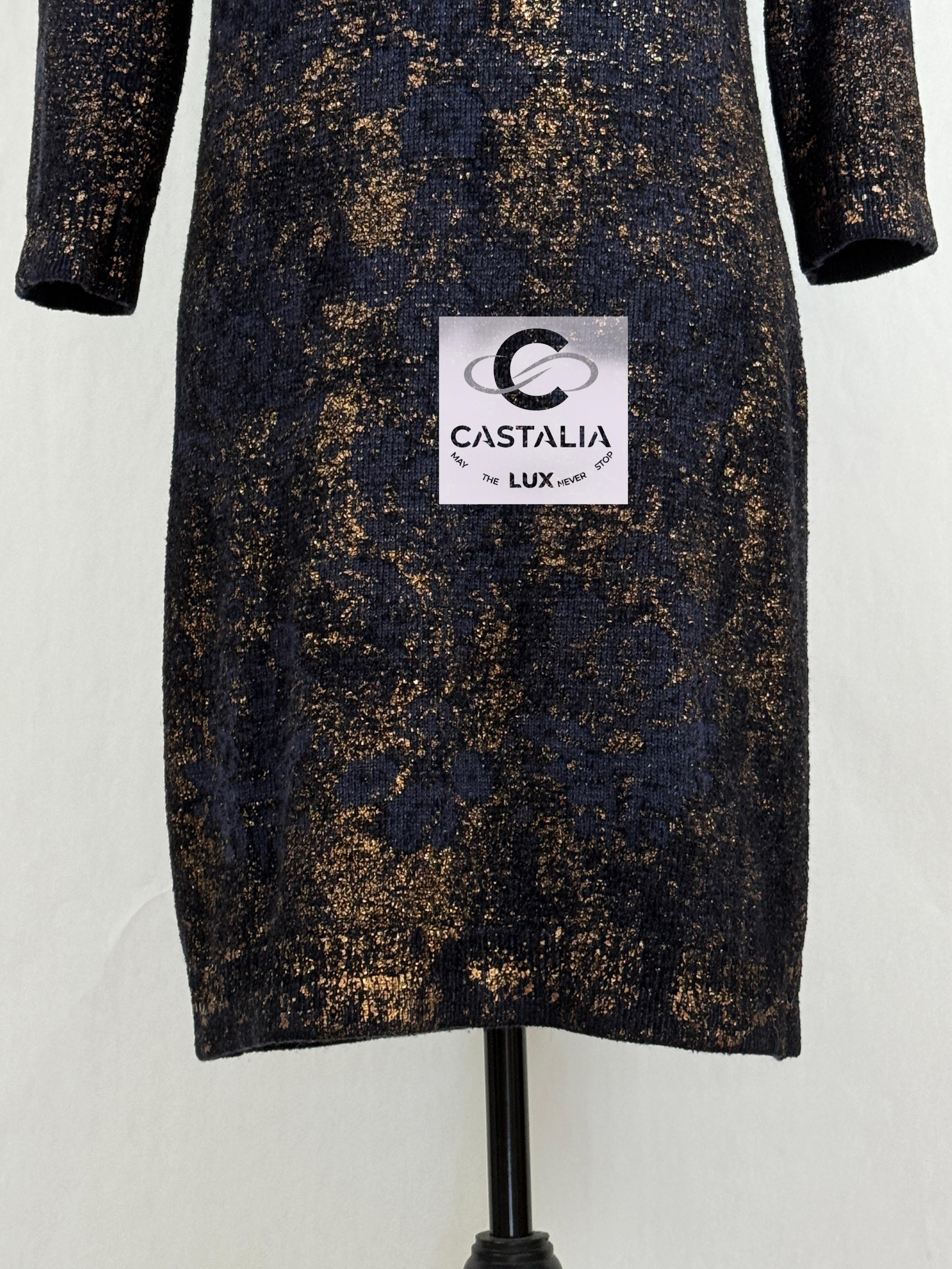 Chanel New Paris / Byzance CC Buttons Patinated Dress 5