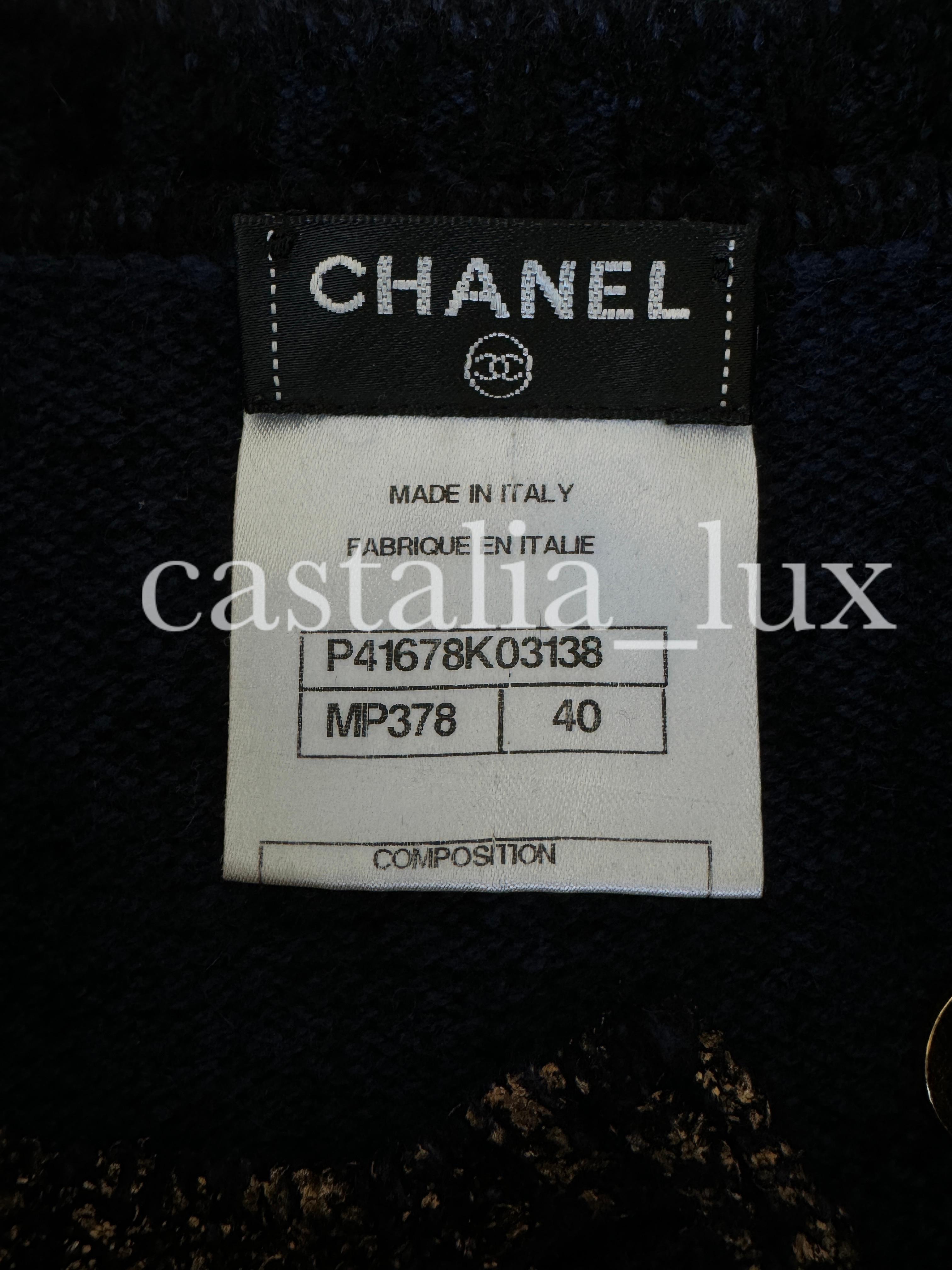 Chanel New Paris / Byzance CC Buttons Patinated Dress For Sale 9