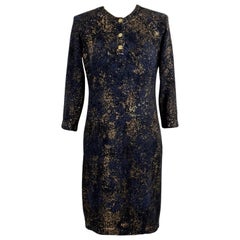 Chanel New Paris / Byzance CC Buttons Patinated Dress