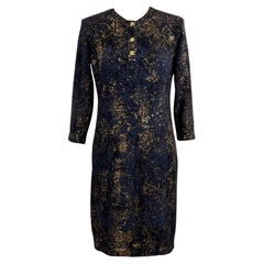 Chanel New Paris / Byzance CC Buttons Patinated Dress