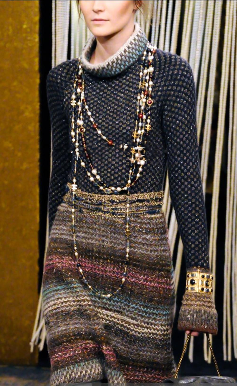 Chanel New Paris / Byzance Exquisite Jumper 36 FR In New Condition For Sale In Dubai, AE