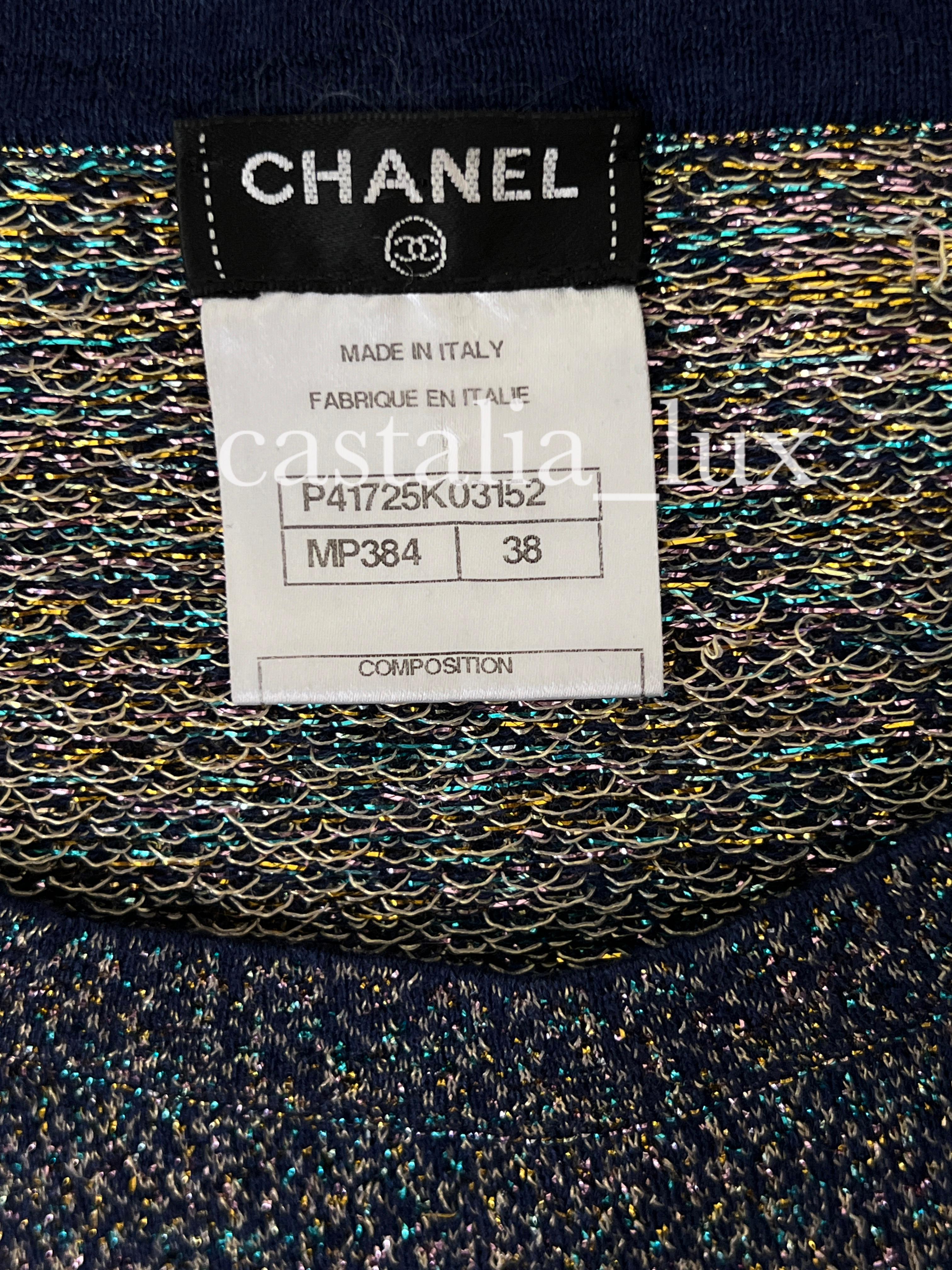 Chanel New Paris / Byzance Shimmer Cashmere Dress For Sale 2