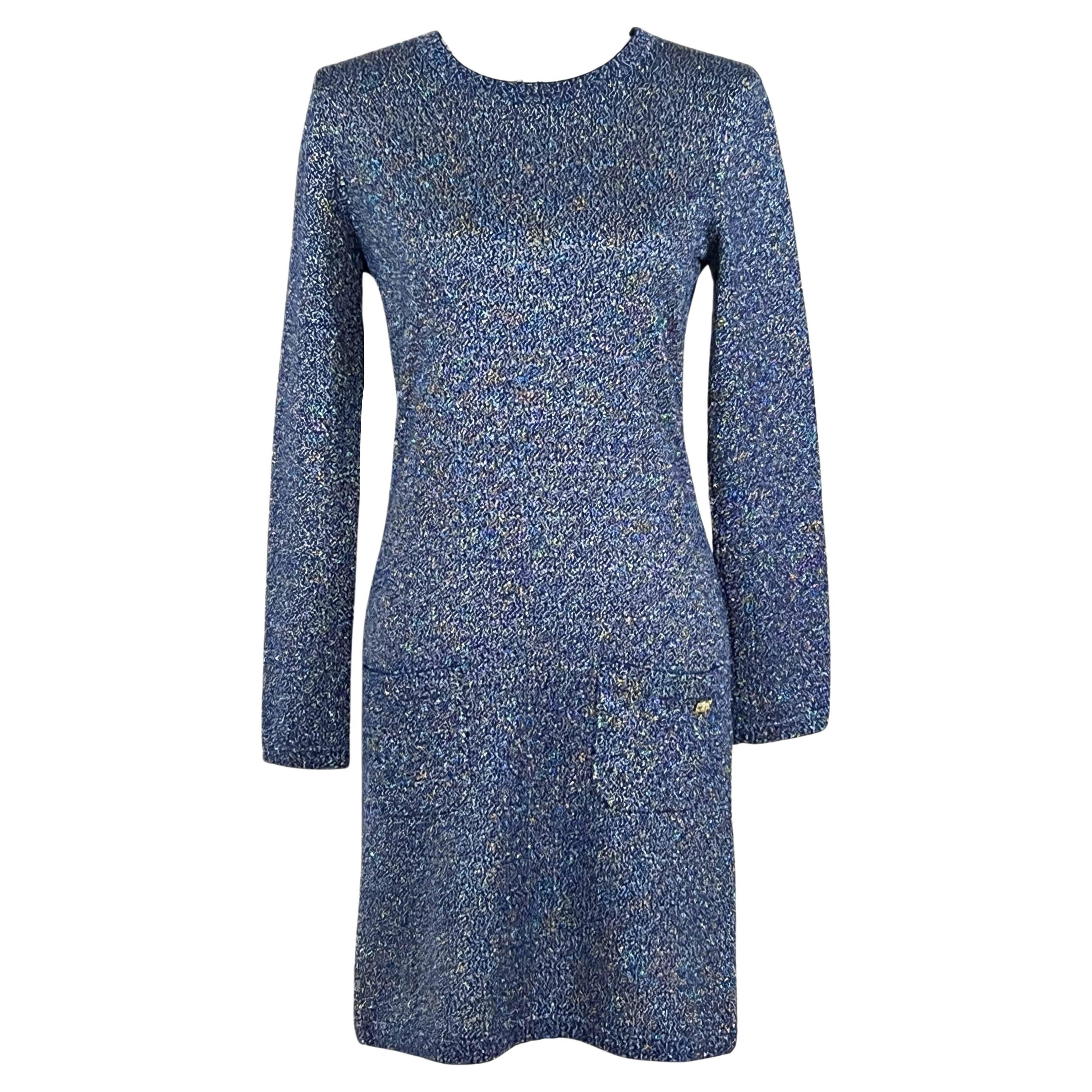 Chanel New Paris / Byzance Shimmer Cashmere Dress