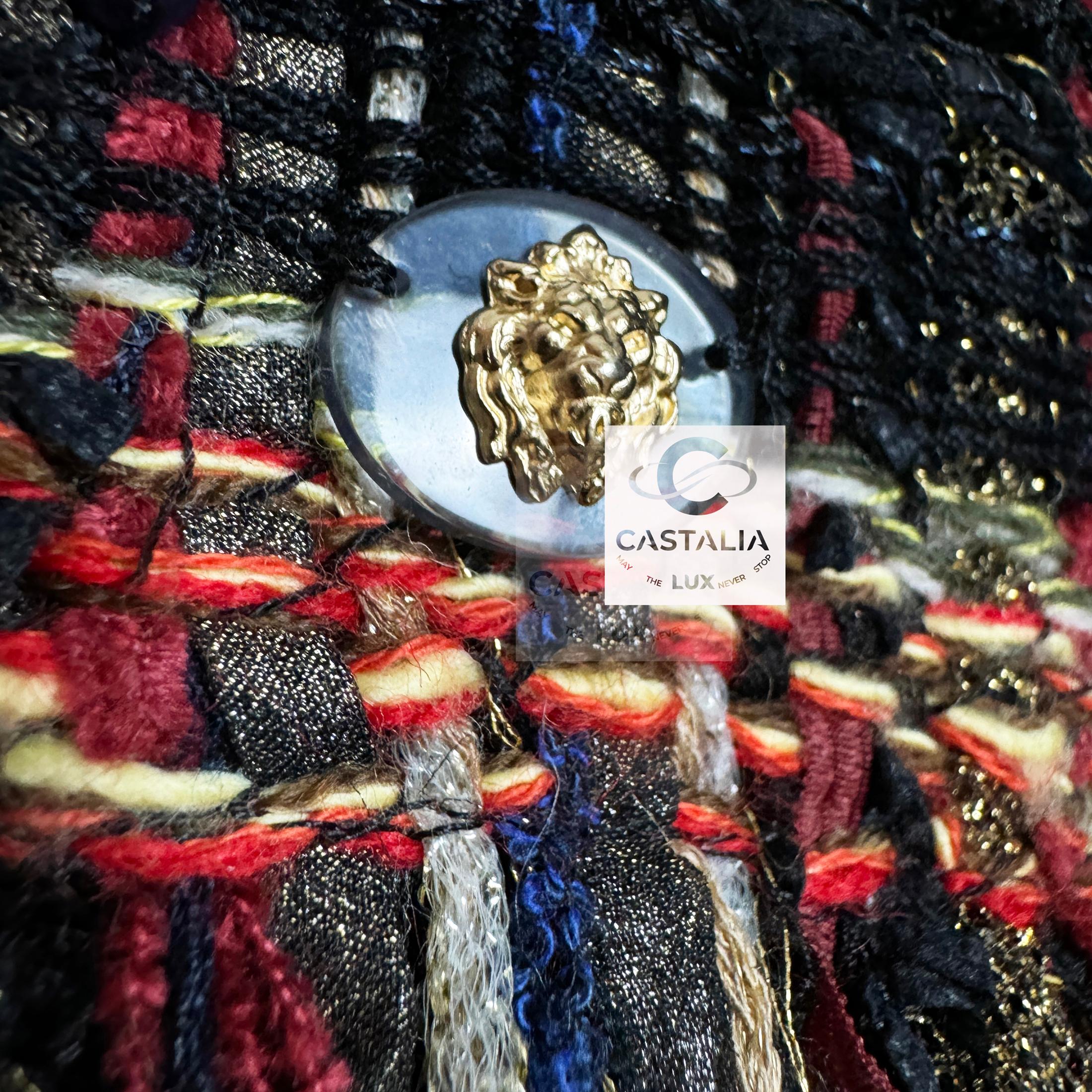 Chanel New Paris / Cosmopolite Ribbon Tweed Jacket 40 FR For Sale 8