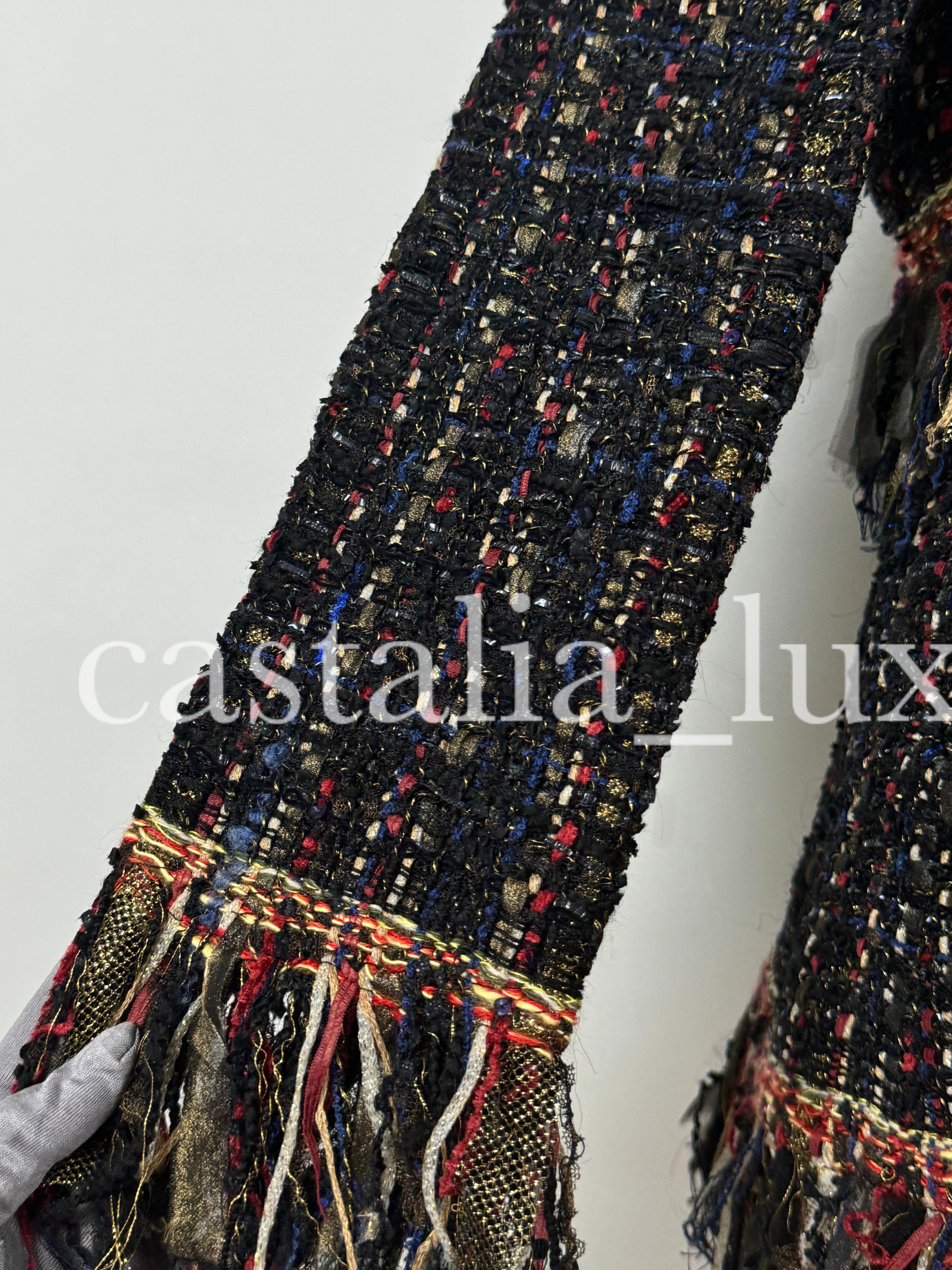 Chanel New Paris / Cosmopolite Ribbon Tweed Jacket For Sale 7