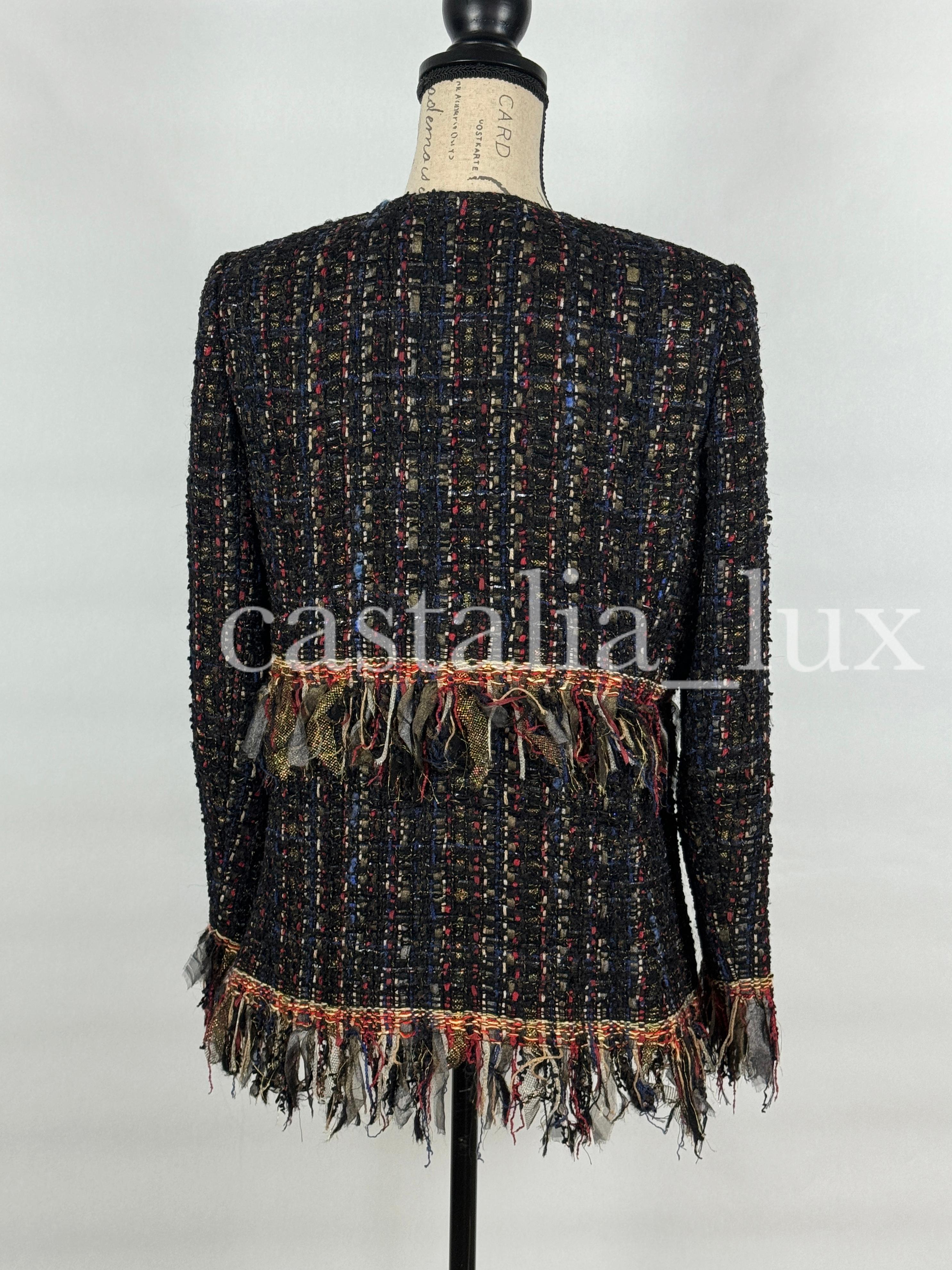 Chanel New Paris / Cosmopolite Ribbon Tweed Jacket For Sale 8