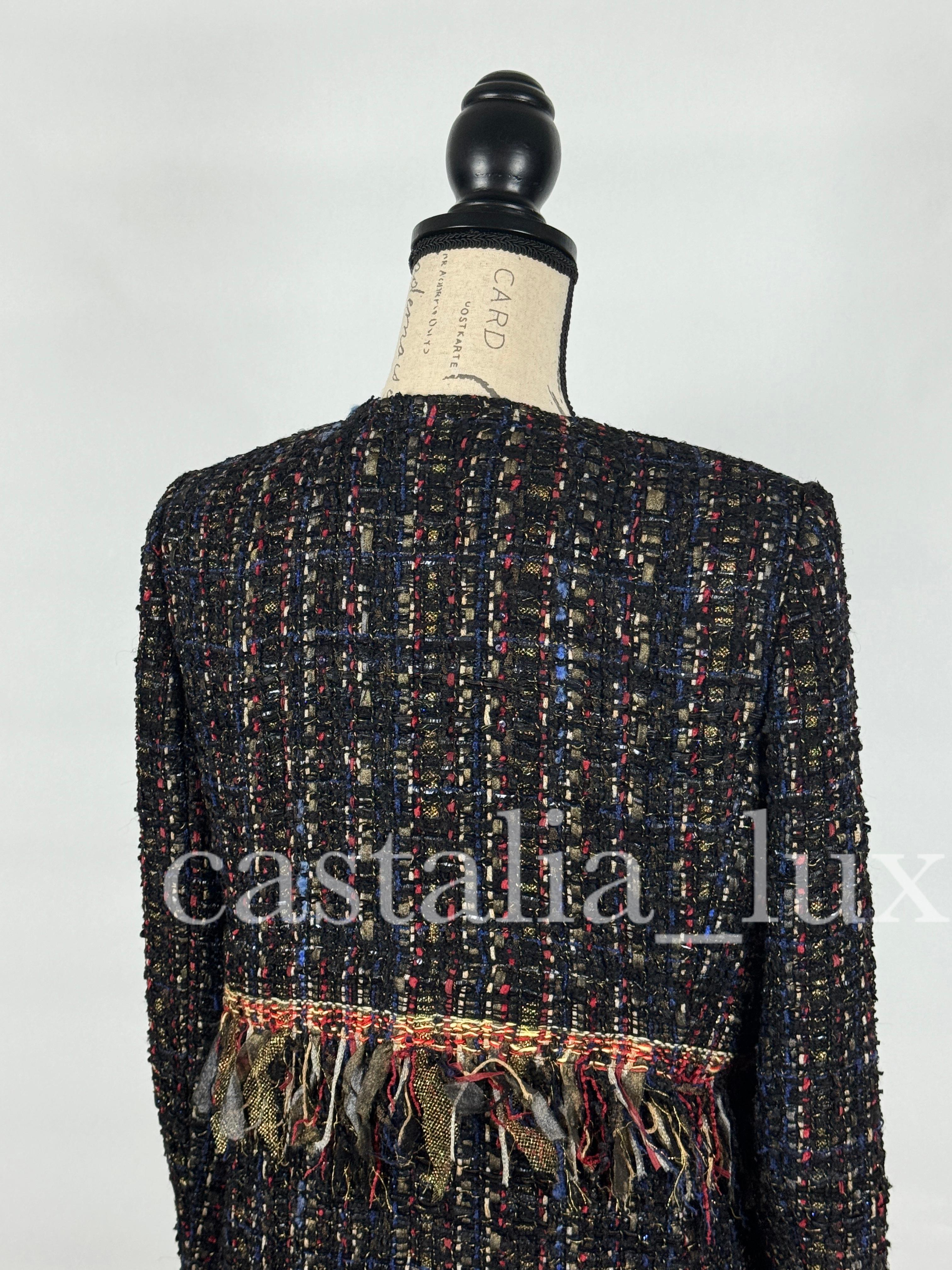 Chanel New Paris / Cosmopolite Ribbon Tweed Jacket For Sale 9