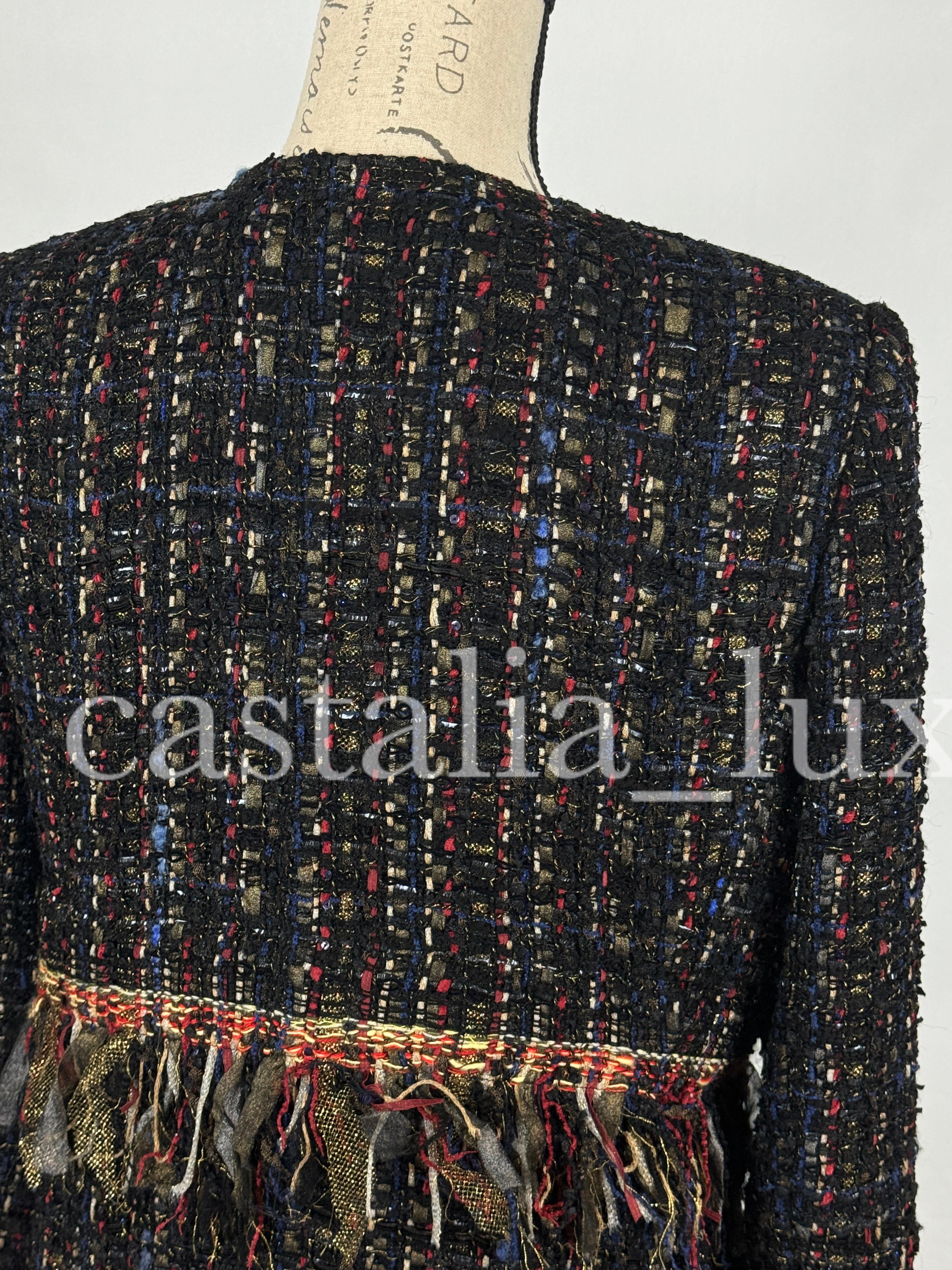 Chanel New Paris / Cosmopolite Ribbon Tweed Jacket For Sale 11