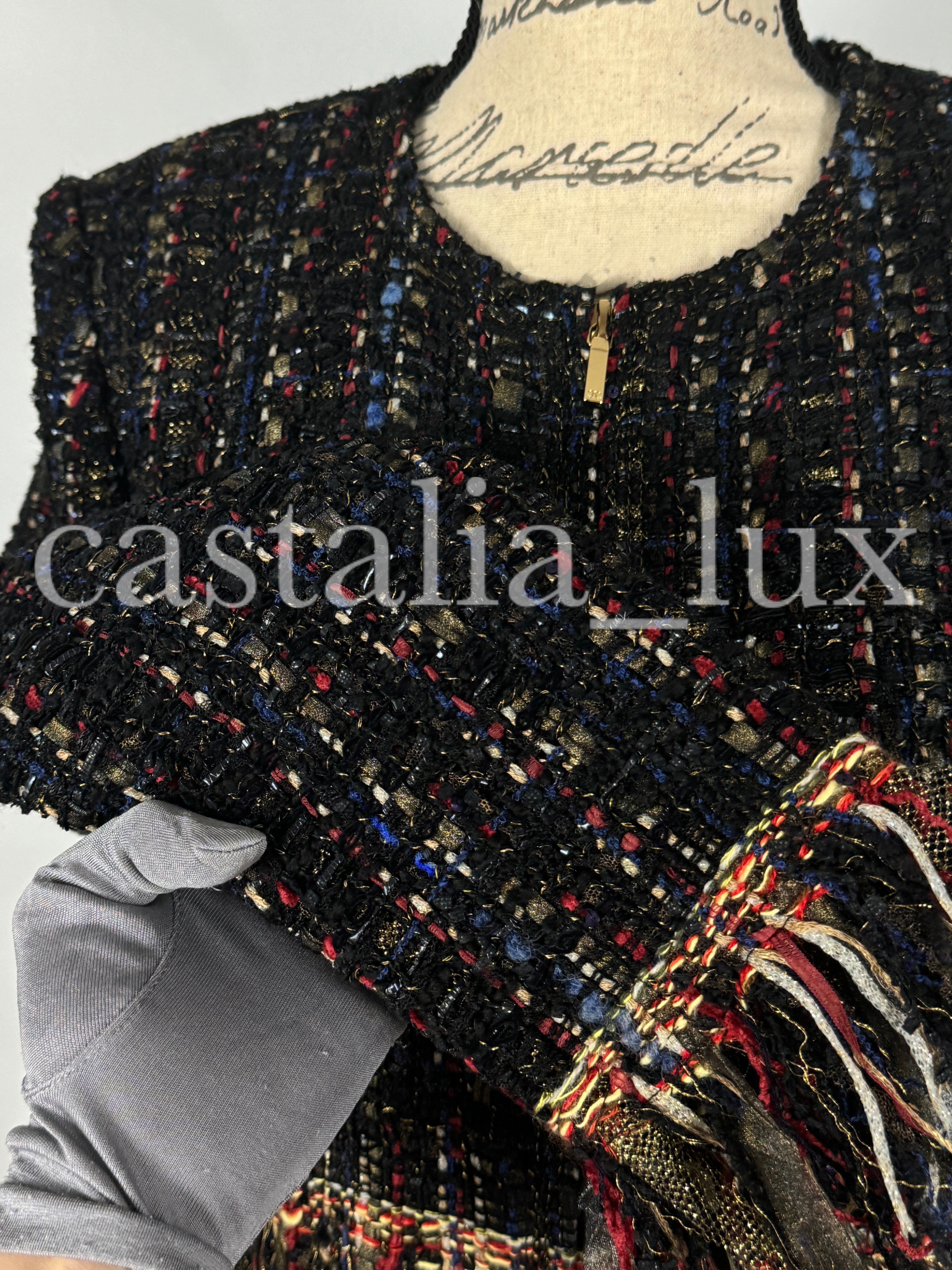 Chanel New Paris / Cosmopolite Ribbon Tweed Jacket For Sale 6