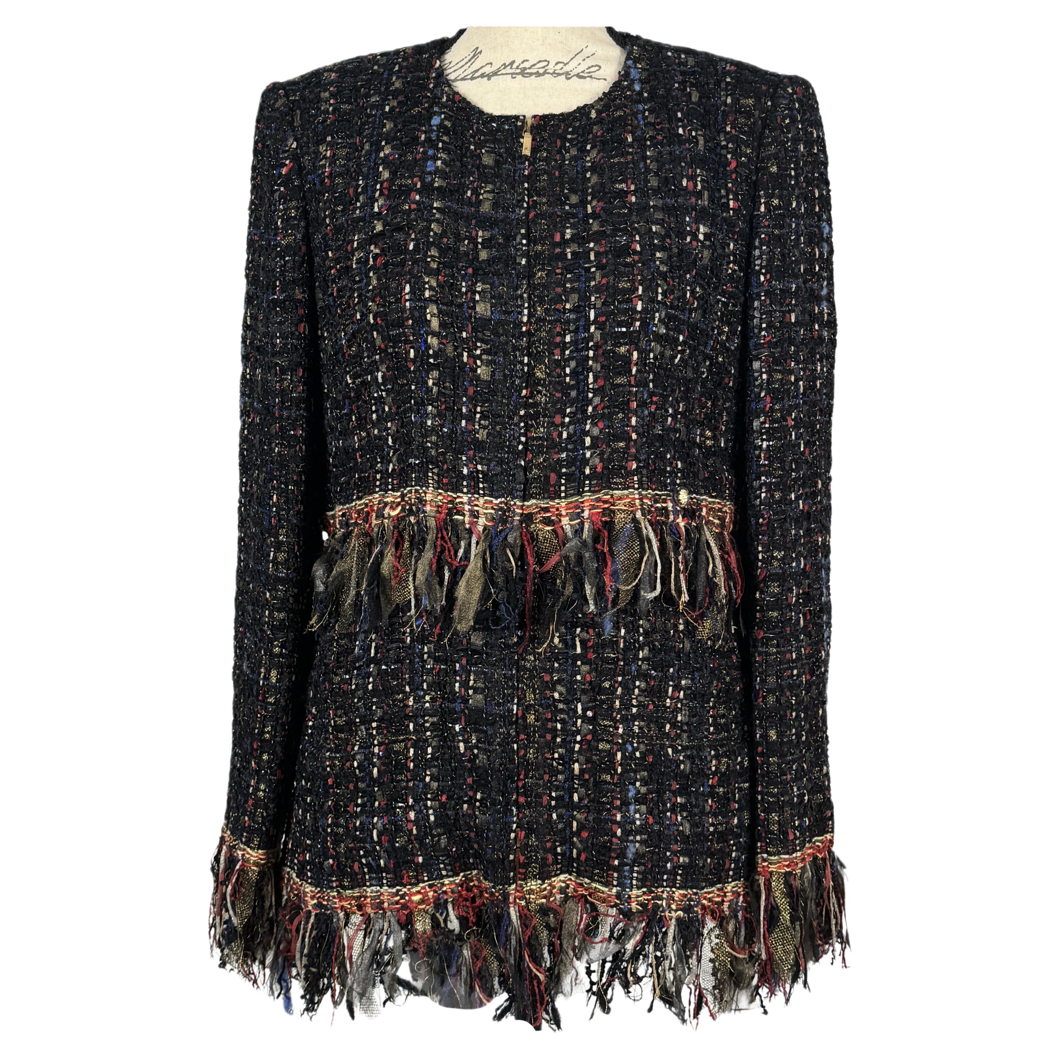 Chanel New Paris / Cosmopolite Ribbon Tweed Jacket For Sale at 1stDibs