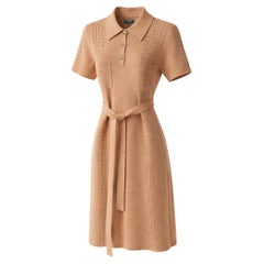 CHANEL New Paris / Cuba Beige Belted Dress 38 FR