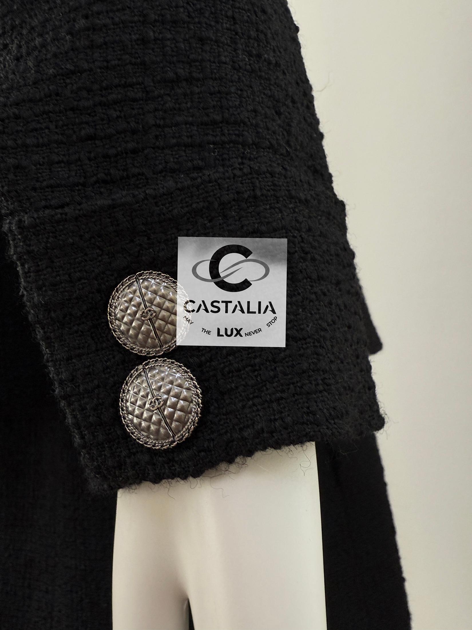 Chanel New Paris / Cuba Black Tweed Jacket 48 FR 7