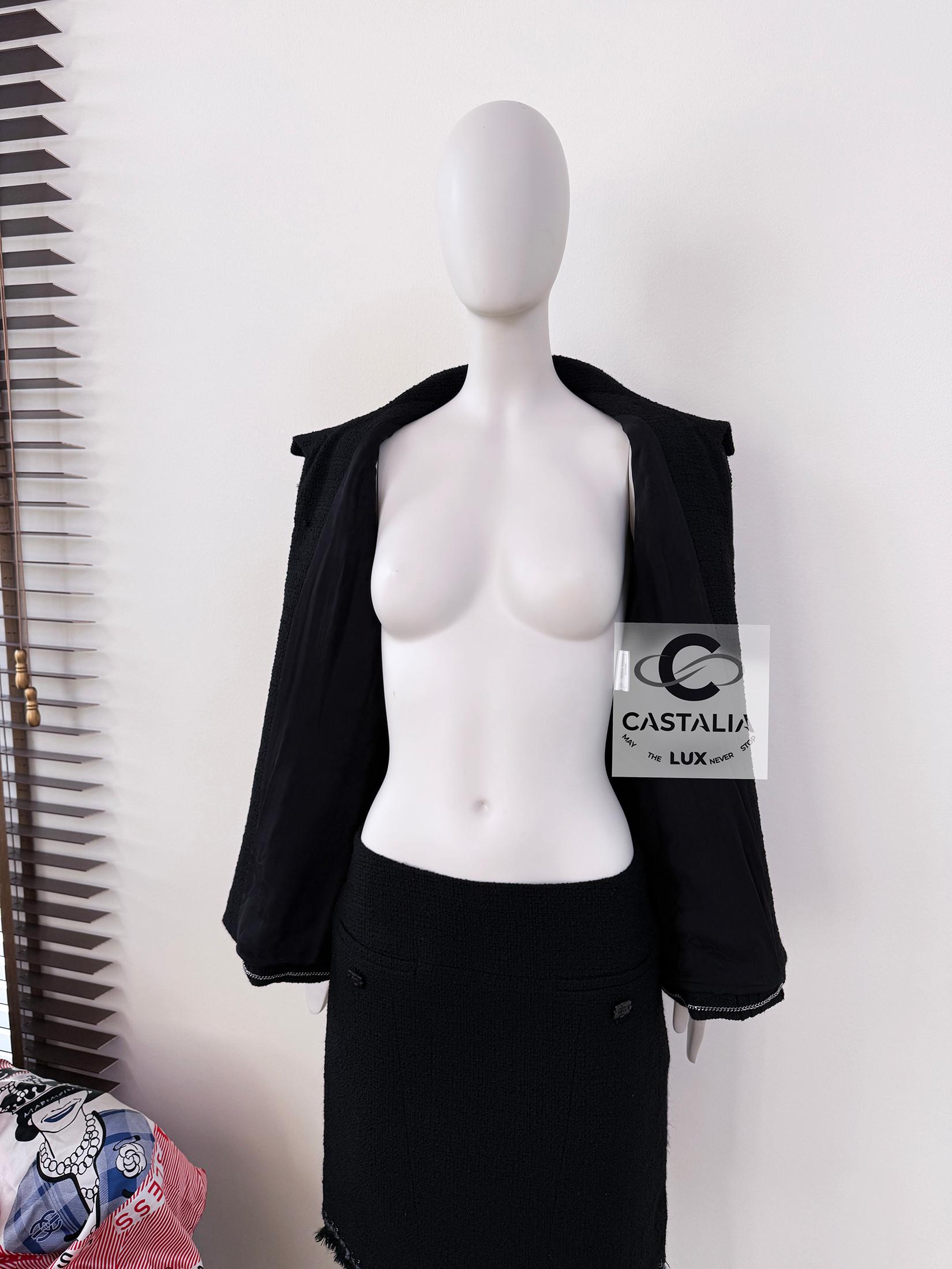 Chanel New Paris / Cuba Black Tweed Jacket 48 FR 10