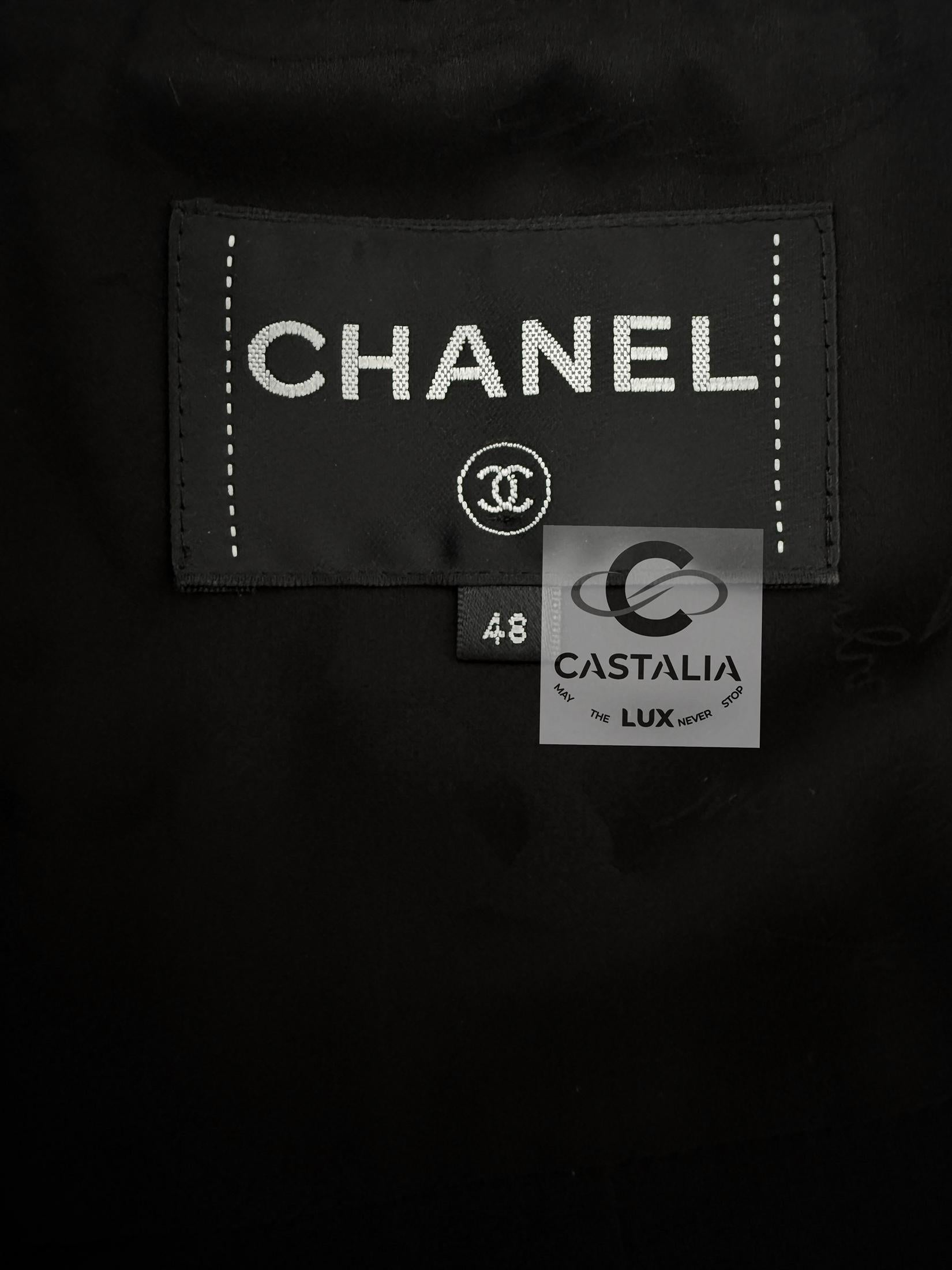 Chanel New Paris / Cuba Black Tweed Jacket 48 FR 11