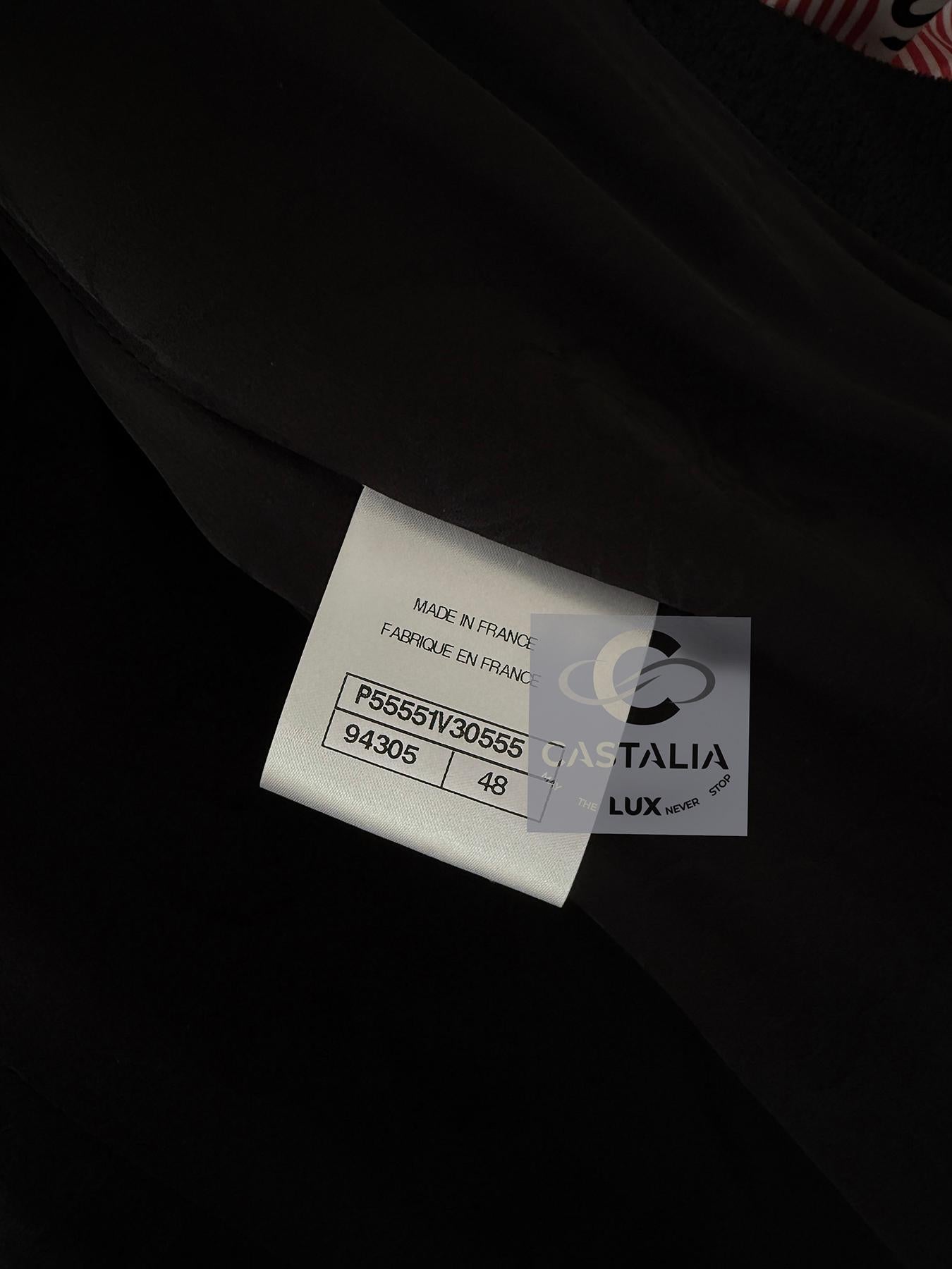 Chanel New Paris / Cuba Black Tweed Jacket 48 FR 12