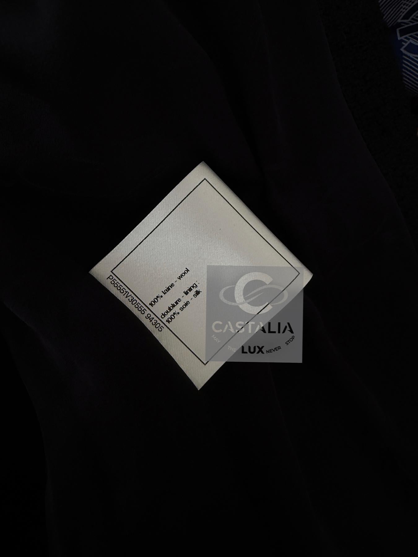 Chanel New Paris / Cuba Black Tweed Jacket 48 FR 13