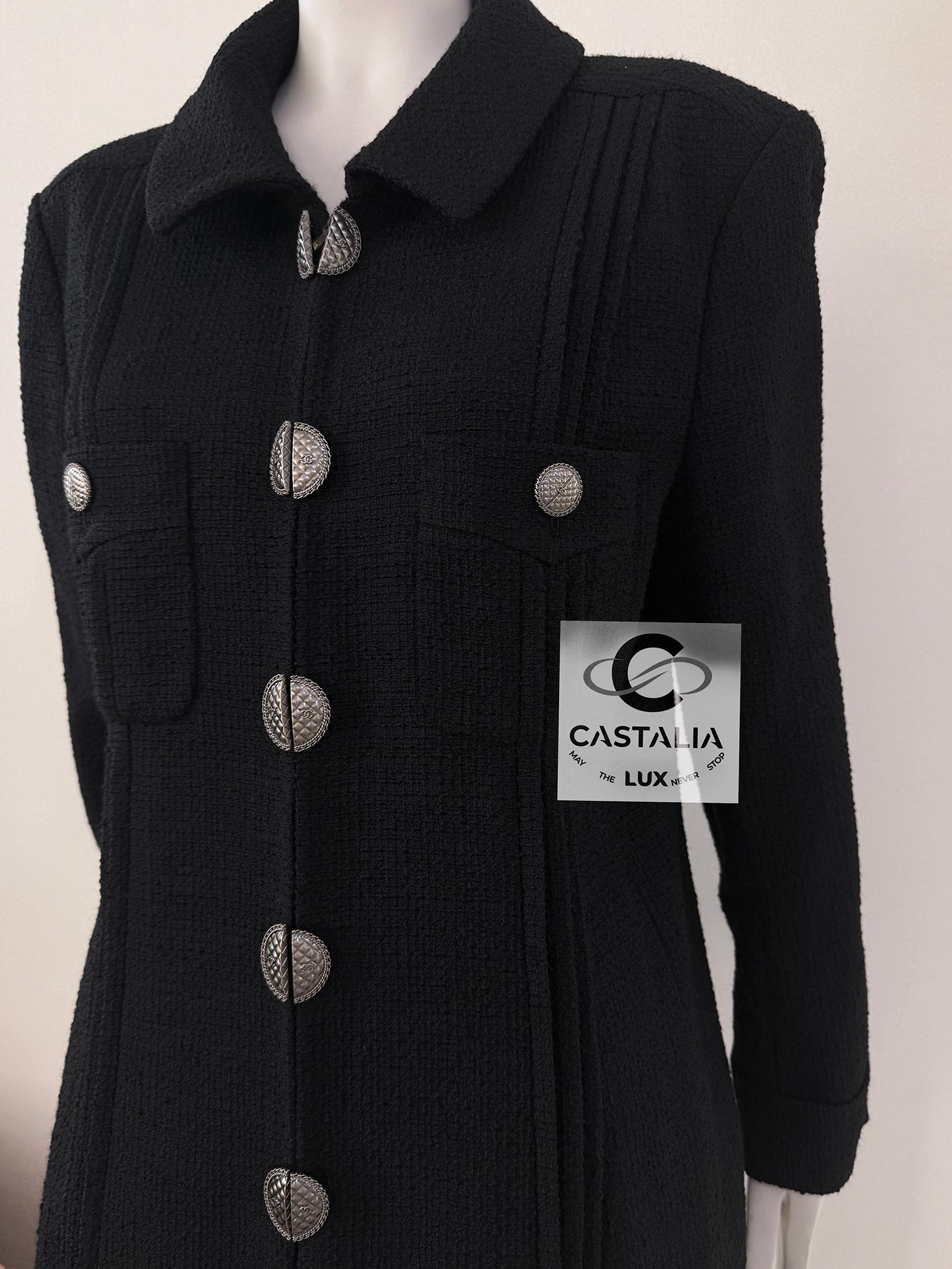 Chanel New Paris / Cuba Black Tweed Jacket 48 FR 4