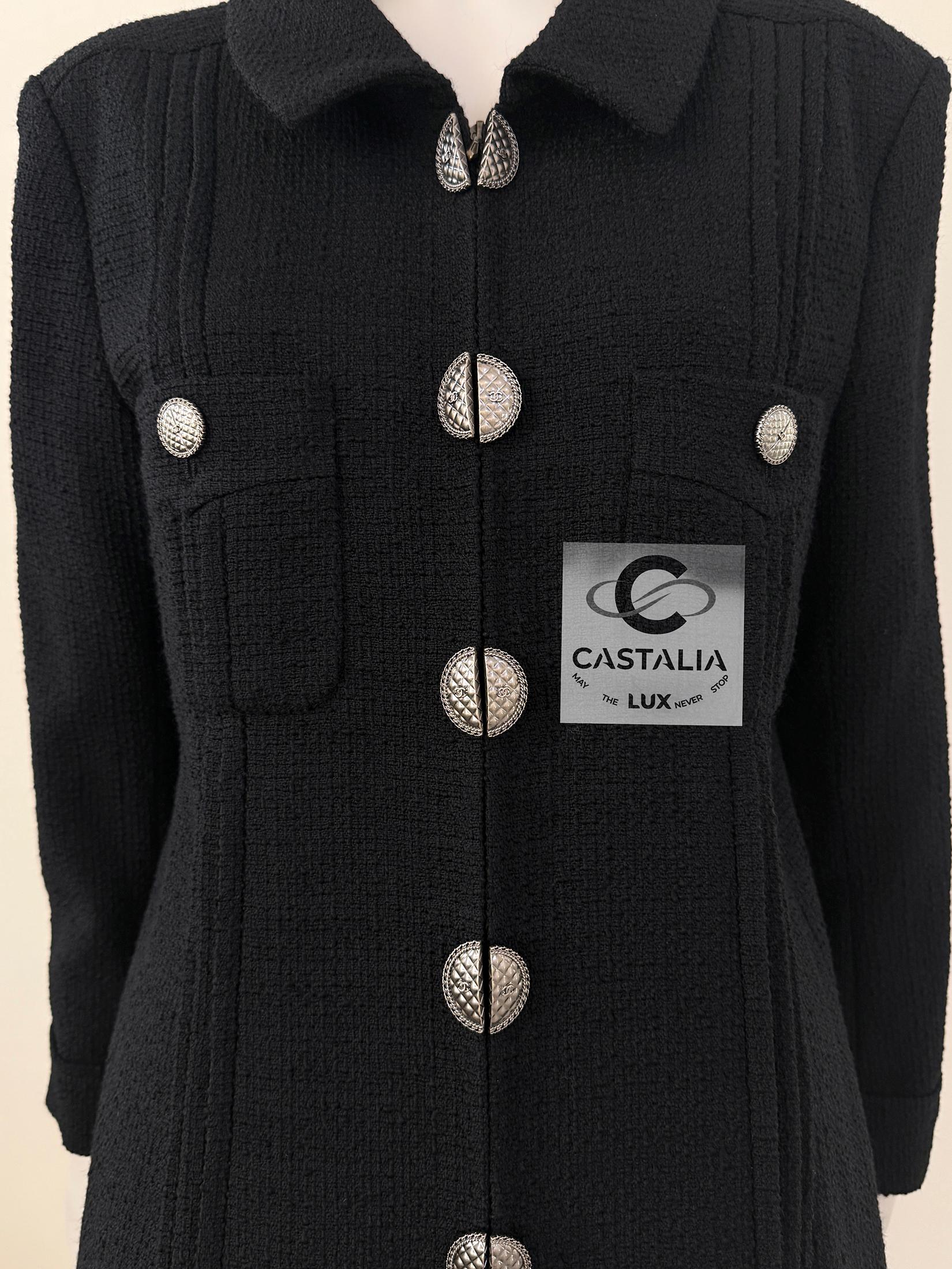 Chanel New Paris / Cuba Black Tweed Jacket 48 FR 5