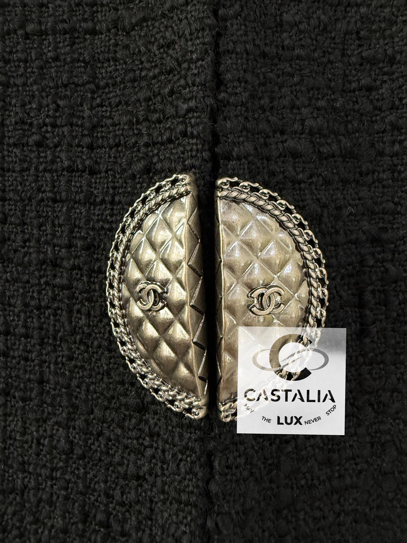 Chanel New Paris / Cuba Black Tweed Jacket 48 FR 6
