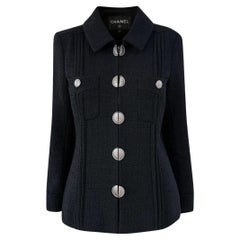 Chanel New Paris / Cuba Black Tweed Jacket 48 FR