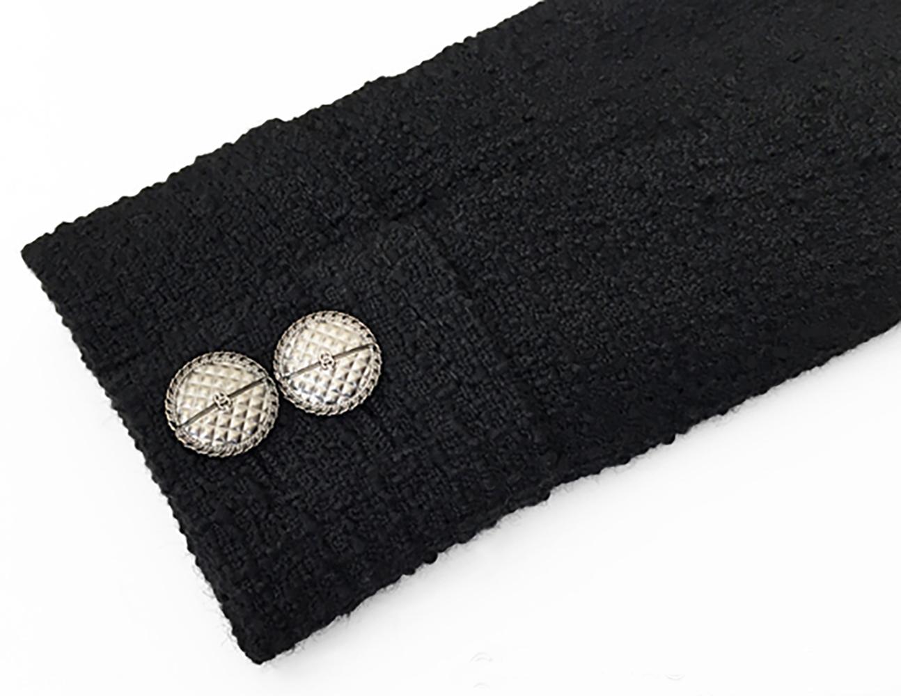 Chanel New Paris / Cuba Black Tweed Jacket  For Sale 6