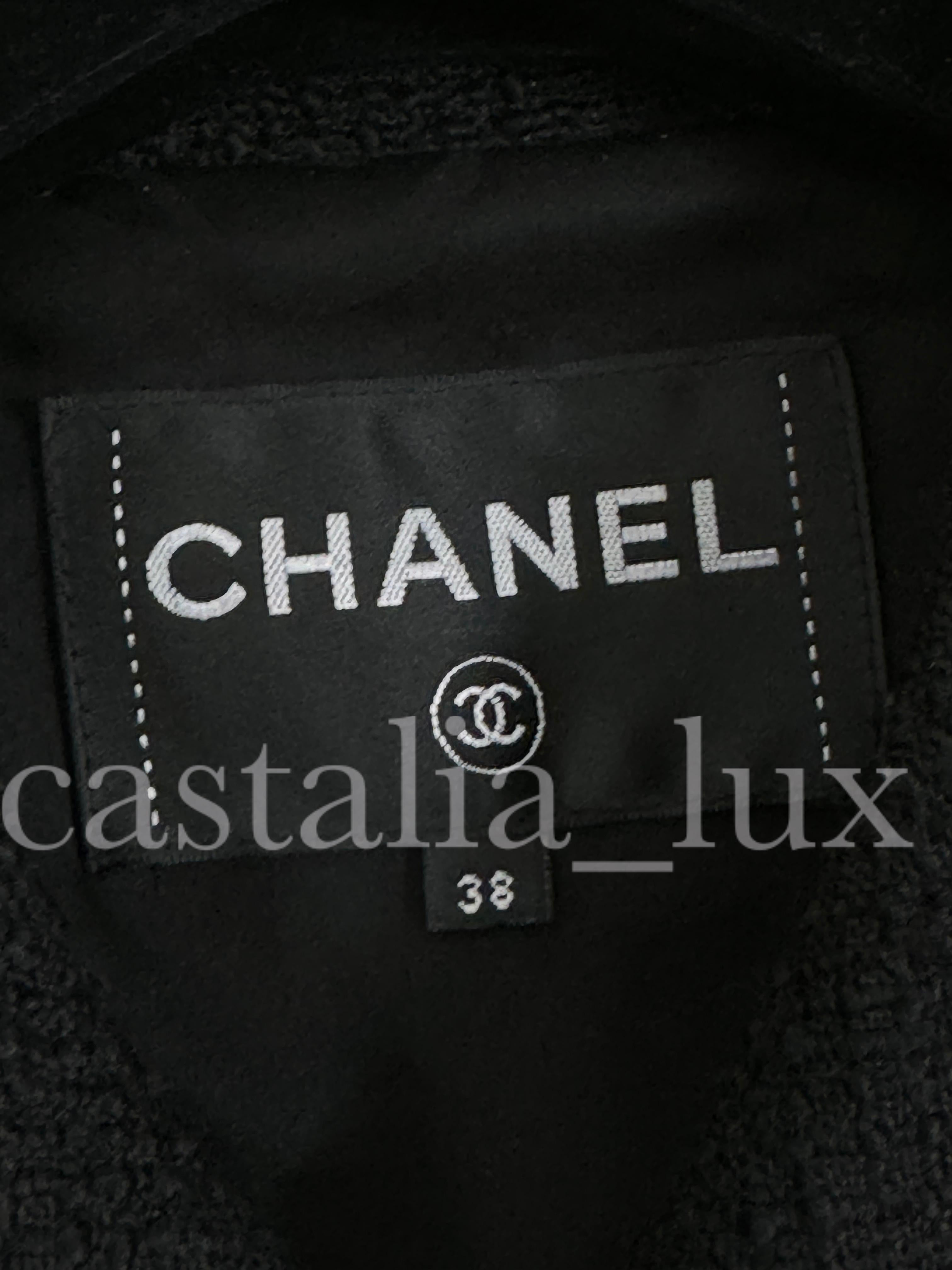 Chanel New Paris / Cuba Black Tweed Jacket  For Sale 11